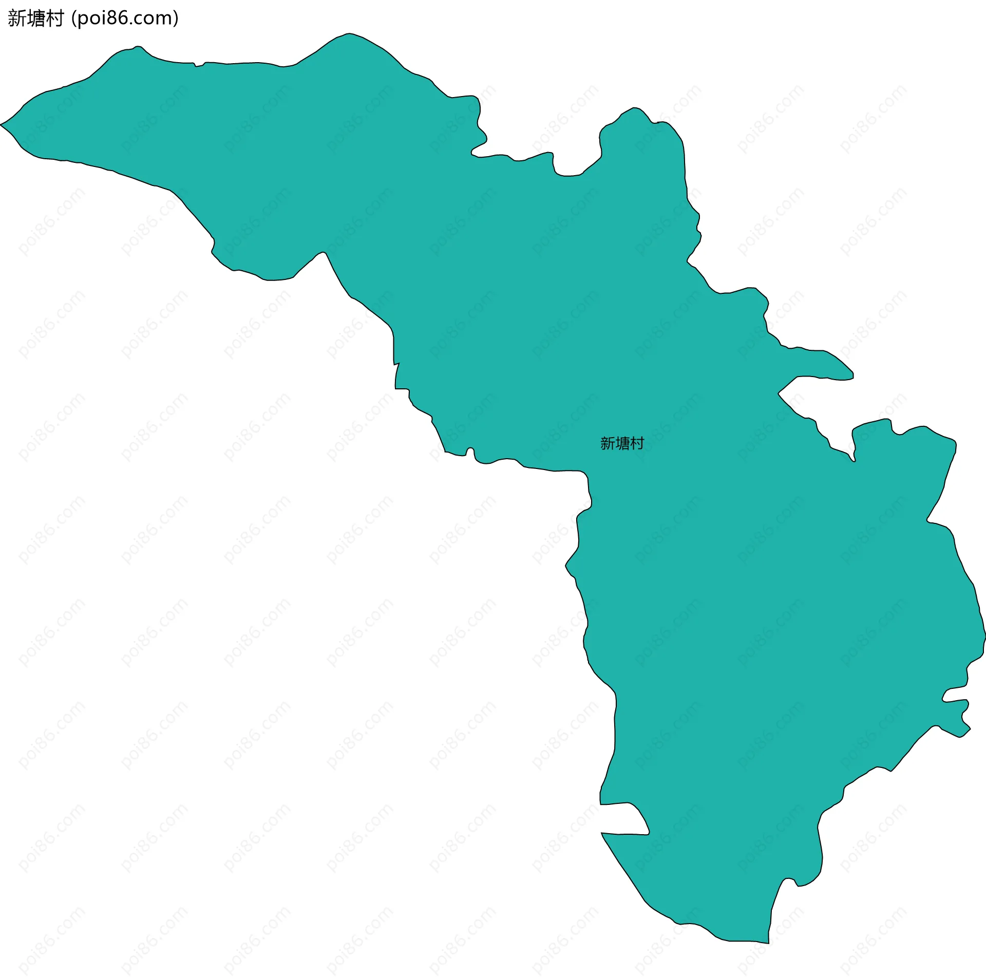 新塘村边界地图