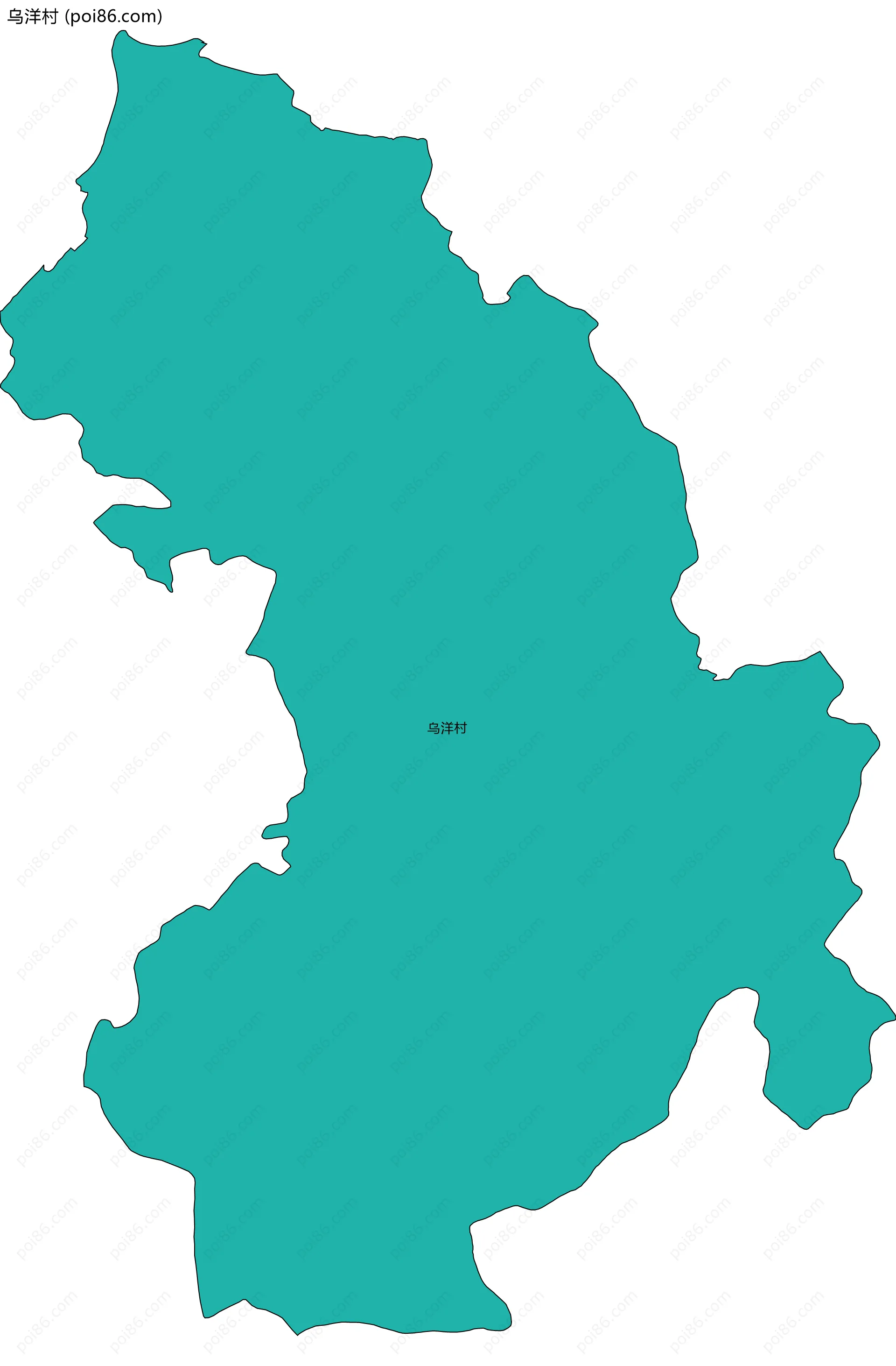 乌洋村边界地图