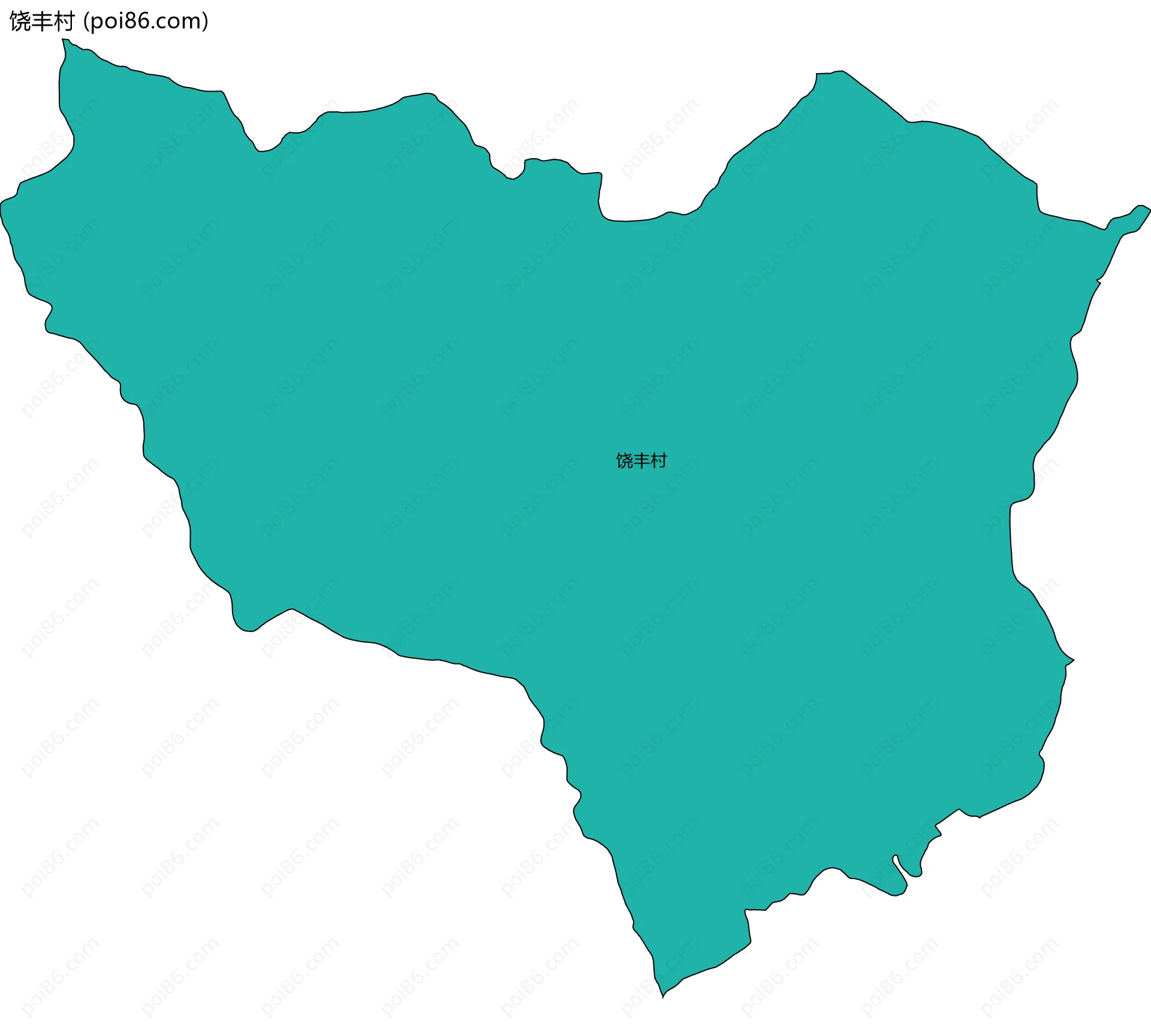 饶丰村边界地图