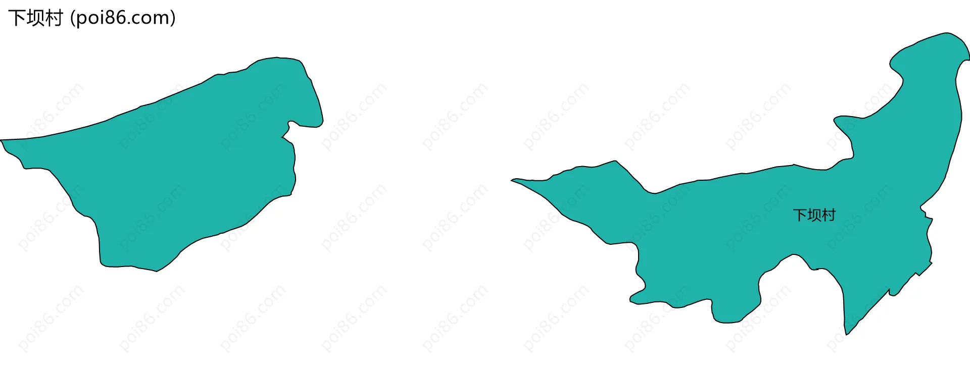 下坝村边界地图