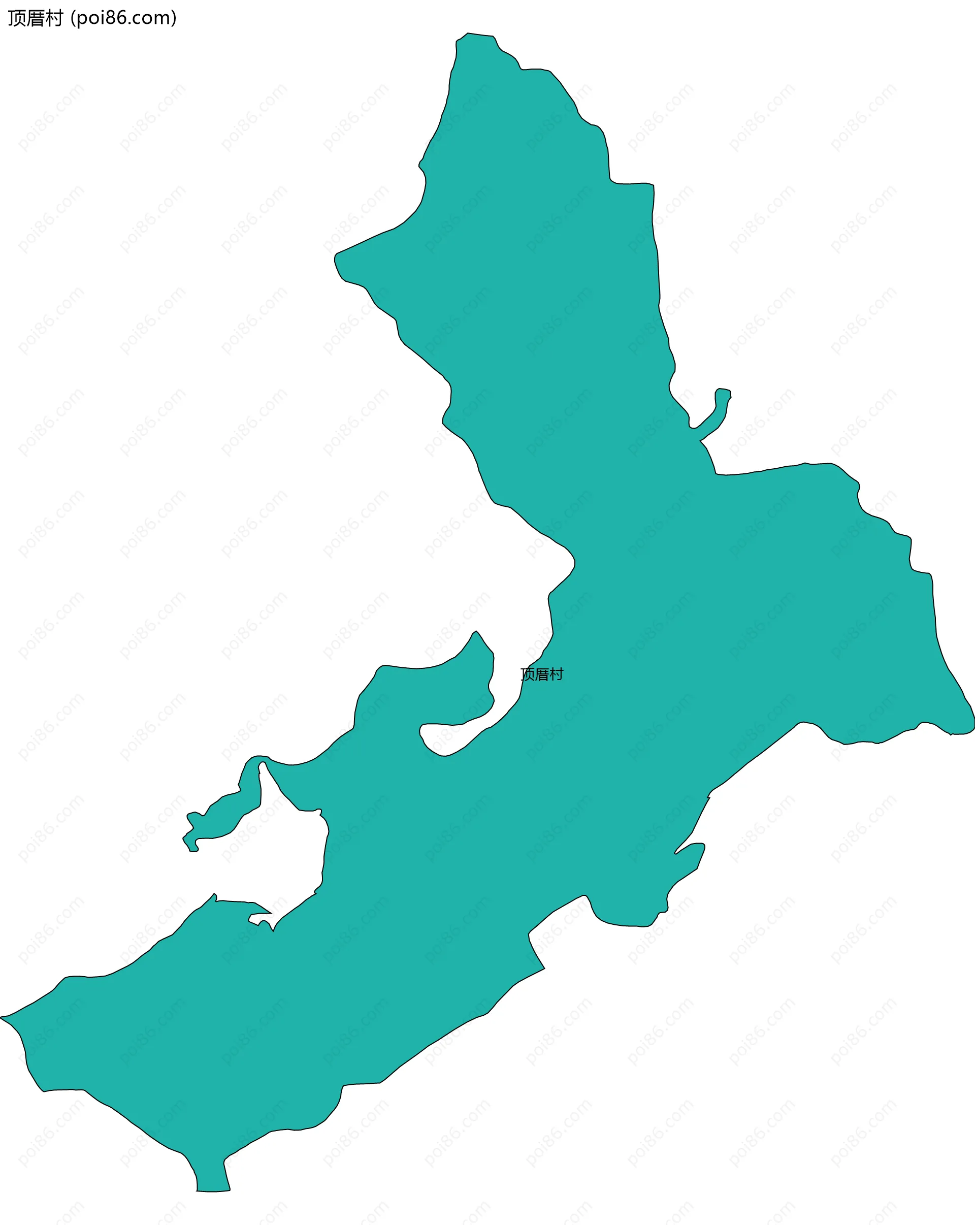 顶厝村边界地图