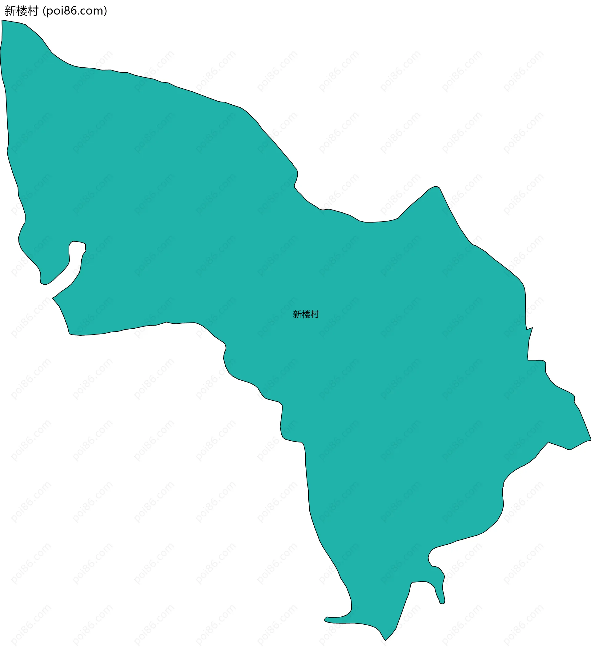 新楼村边界地图
