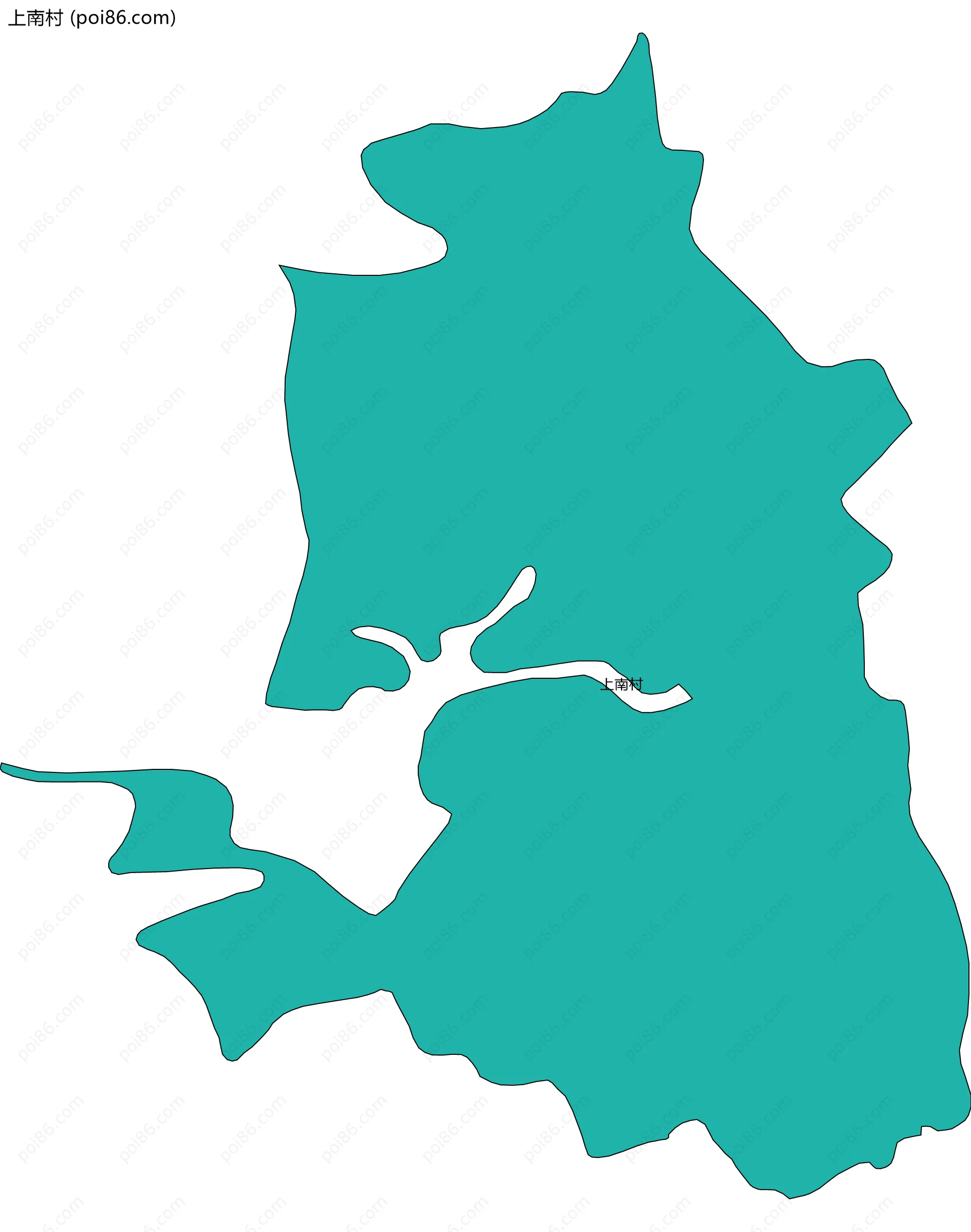 上南村边界地图