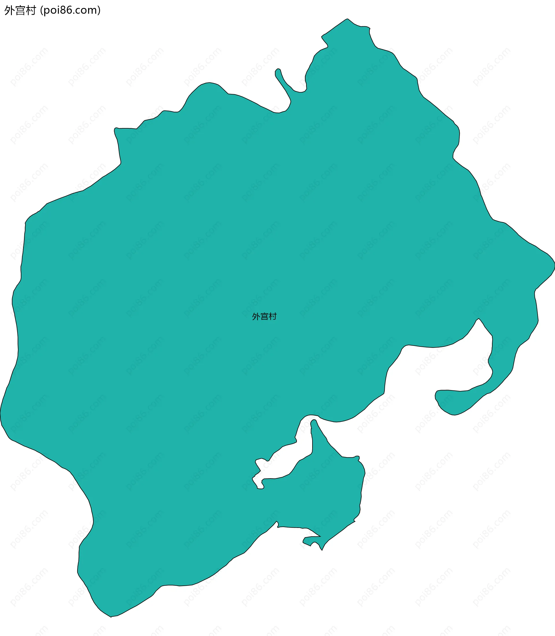 外宫村边界地图