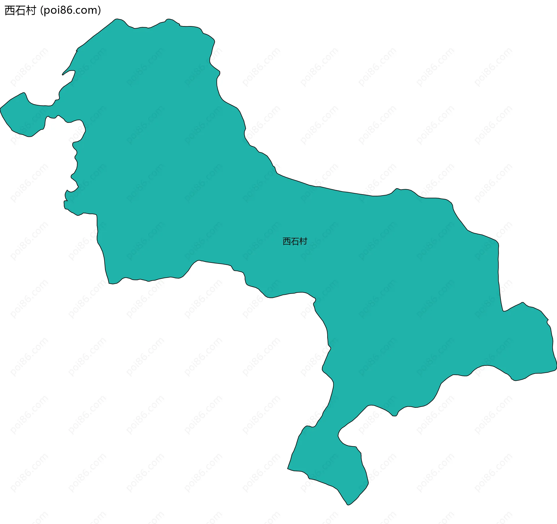 西石村边界地图