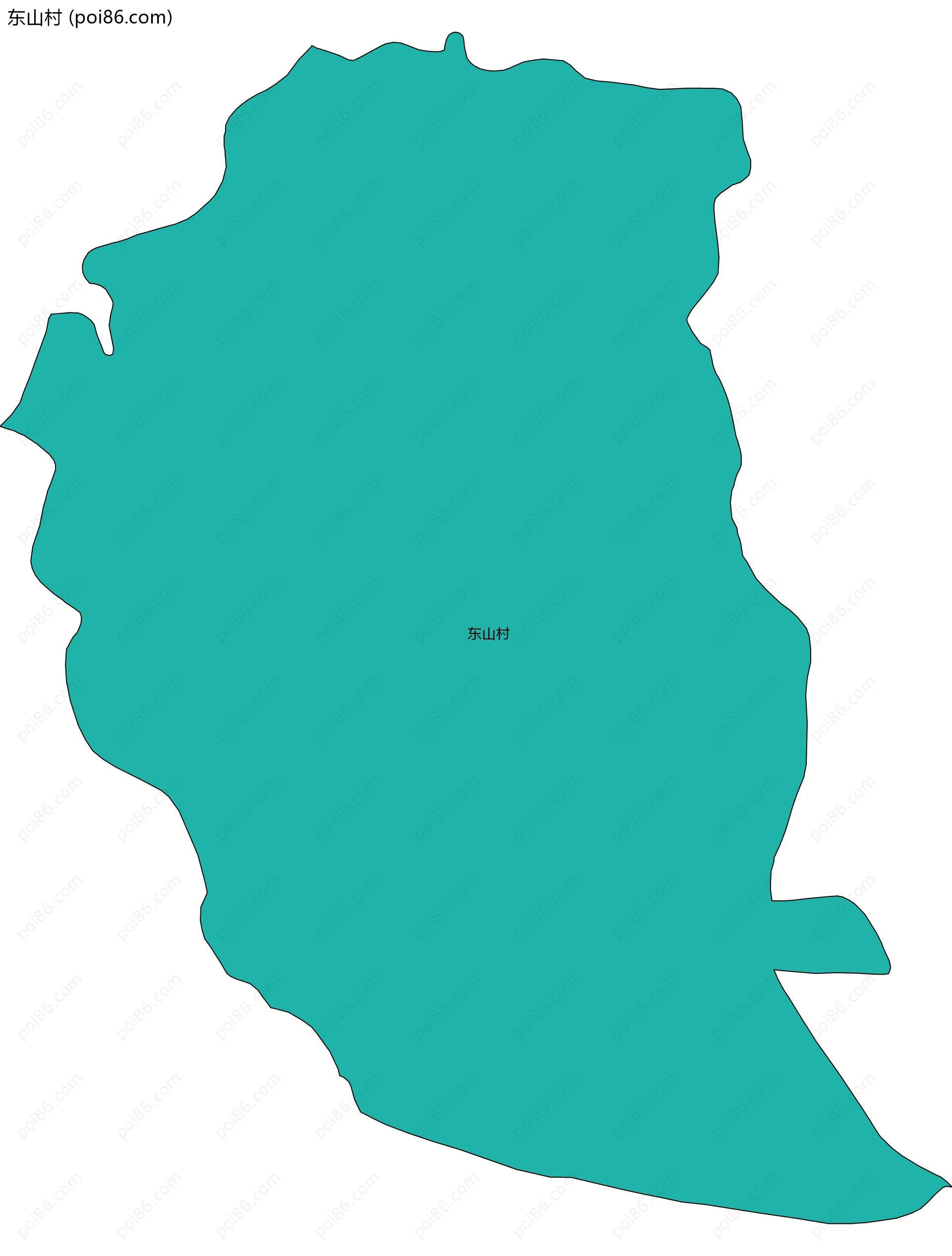 东山村边界地图