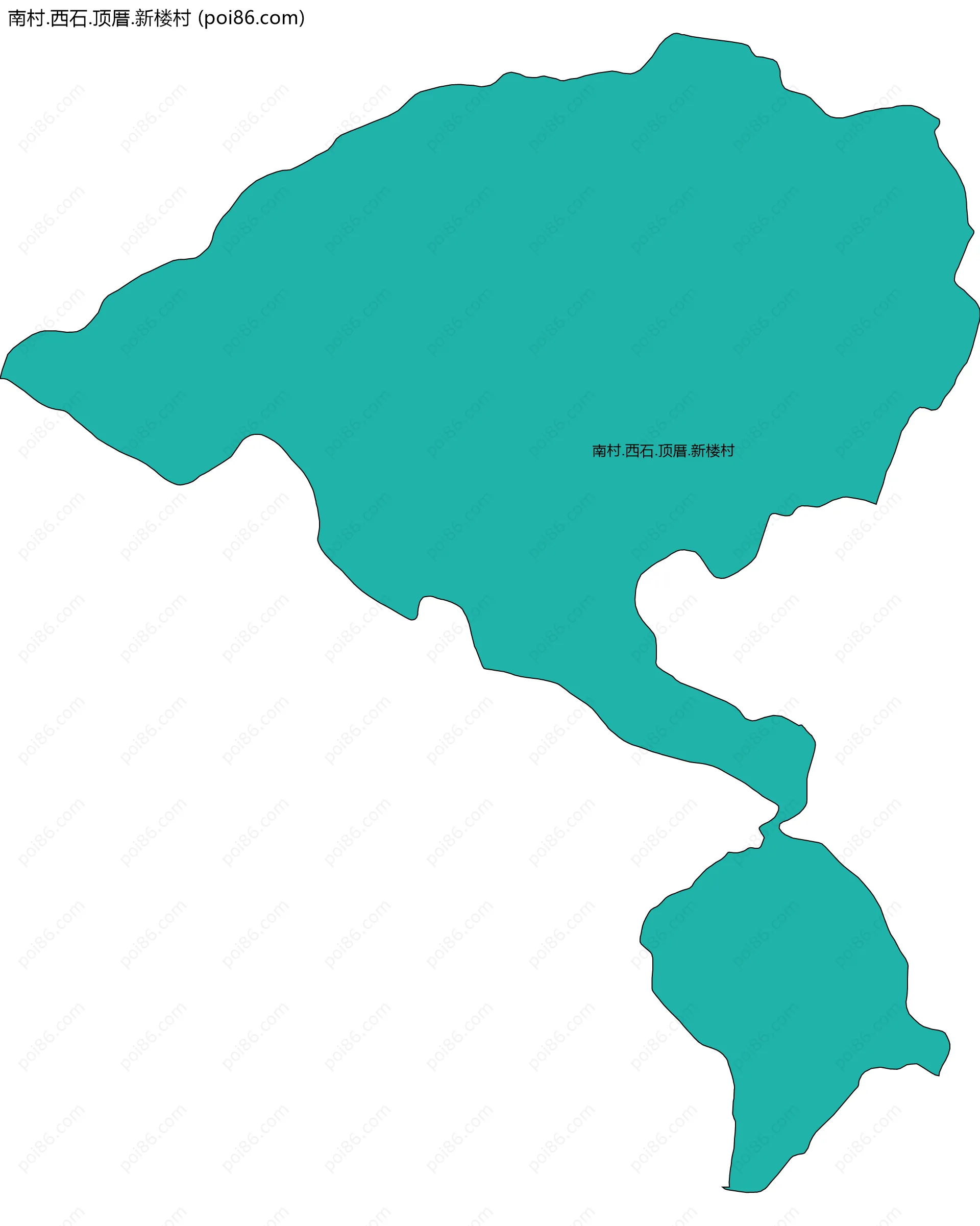 南村.西石.顶厝.新楼村边界地图