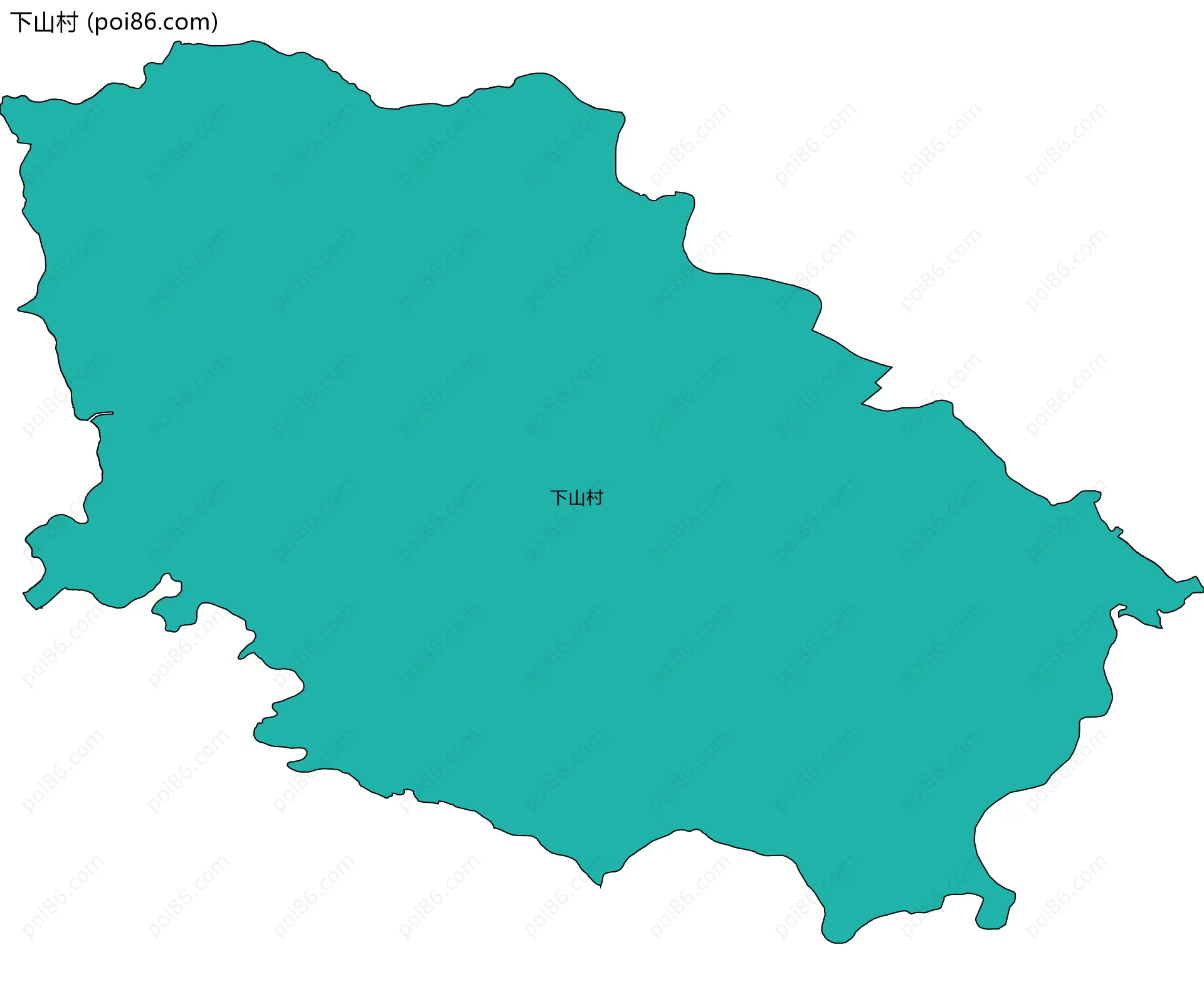 下山村边界地图