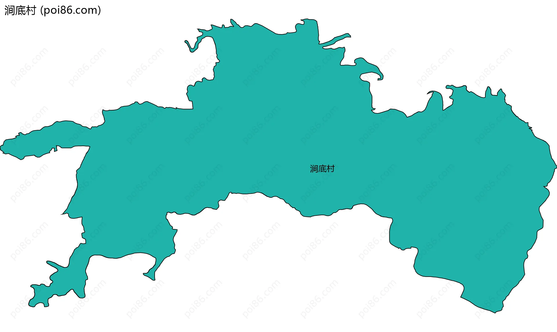 涧底村边界地图