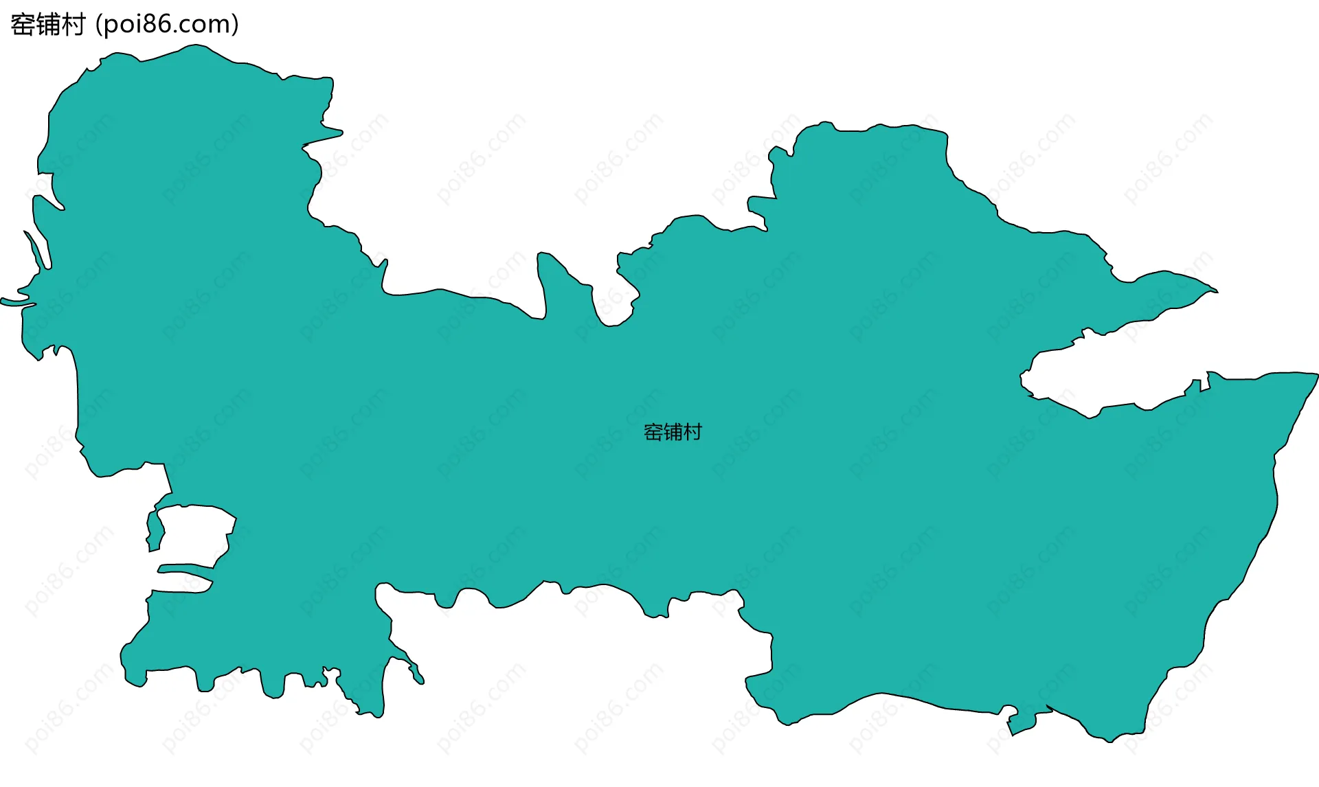 窑铺村边界地图