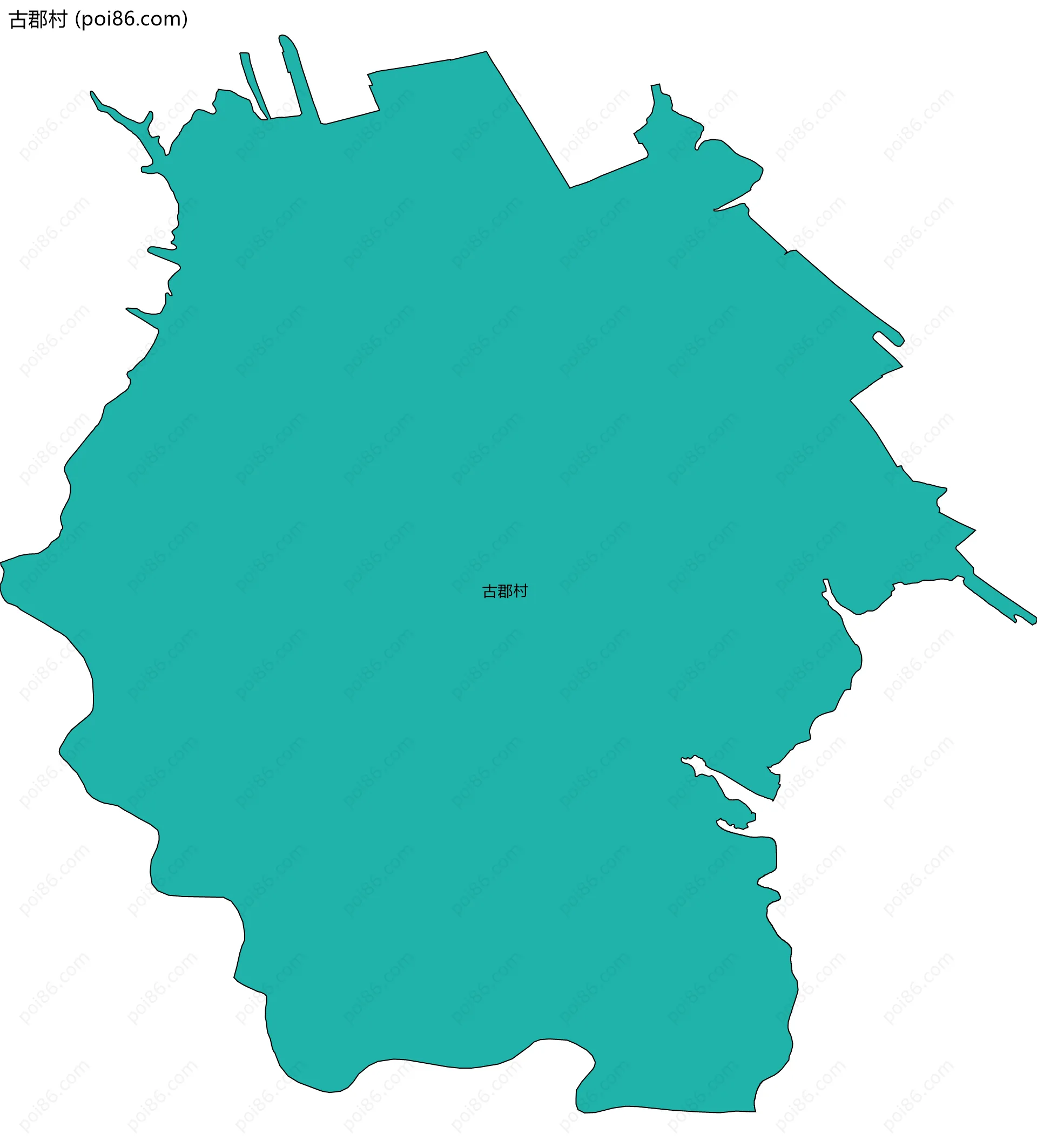 古郡村边界地图