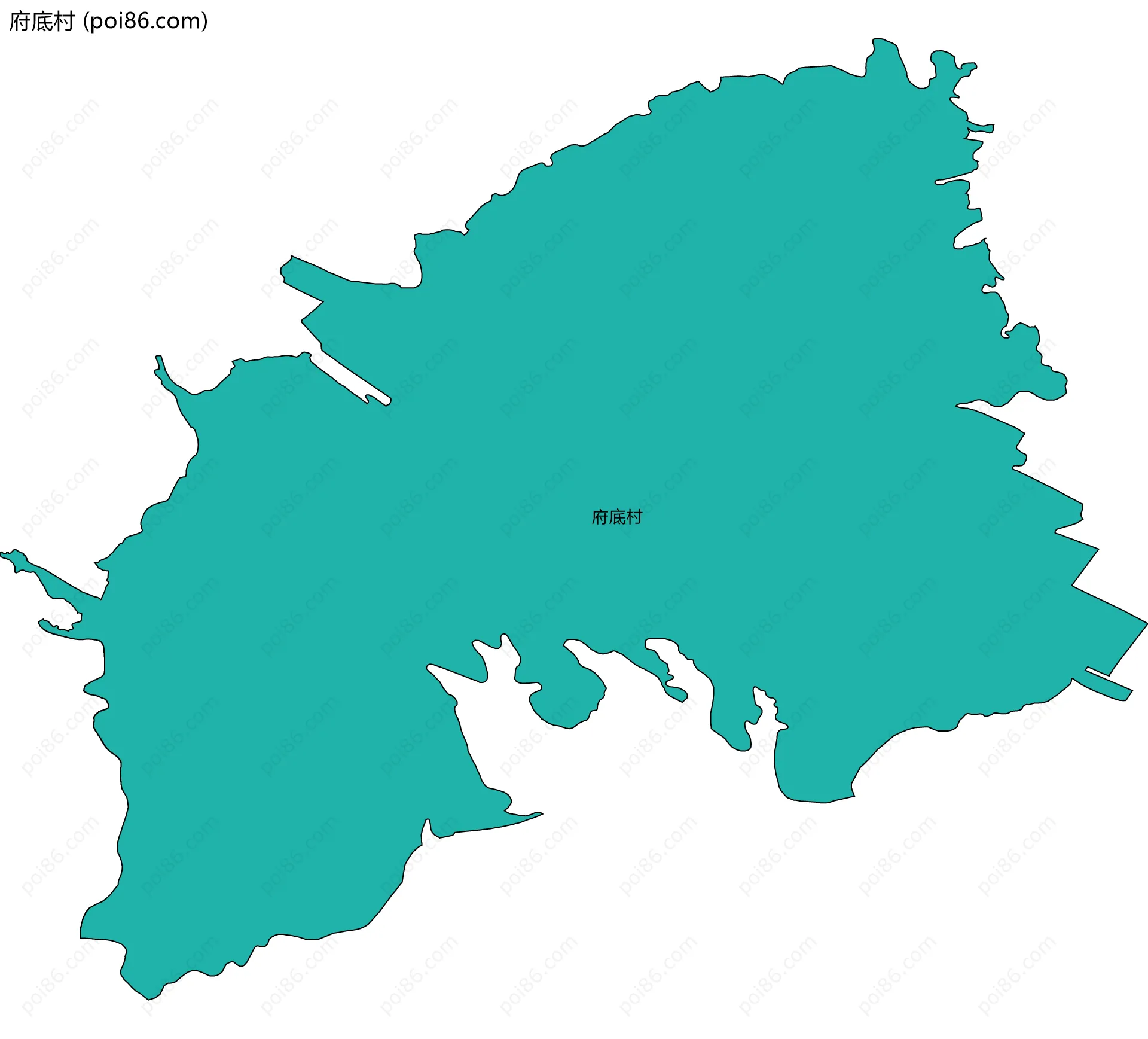 府底村边界地图
