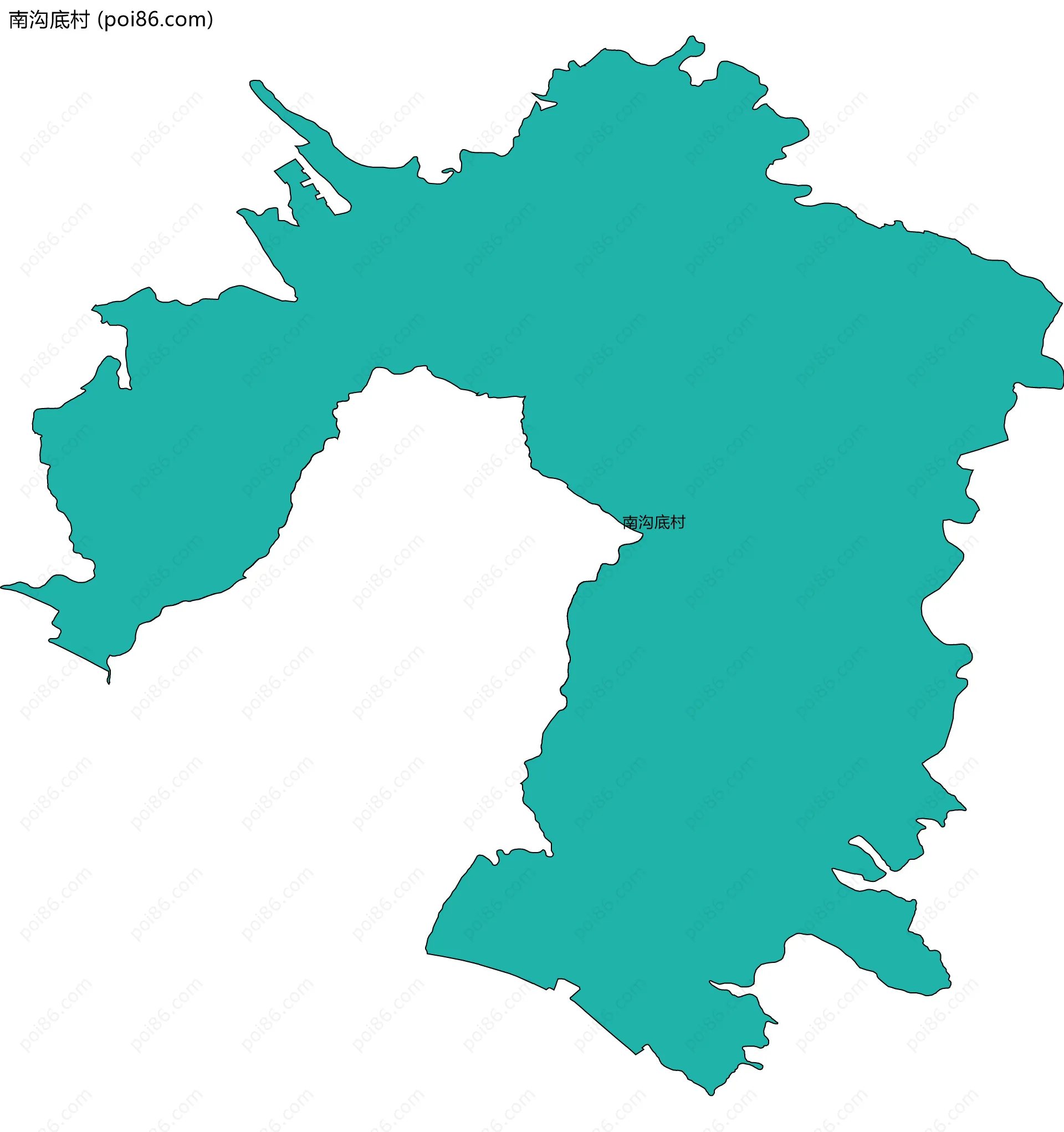 南沟底村边界地图