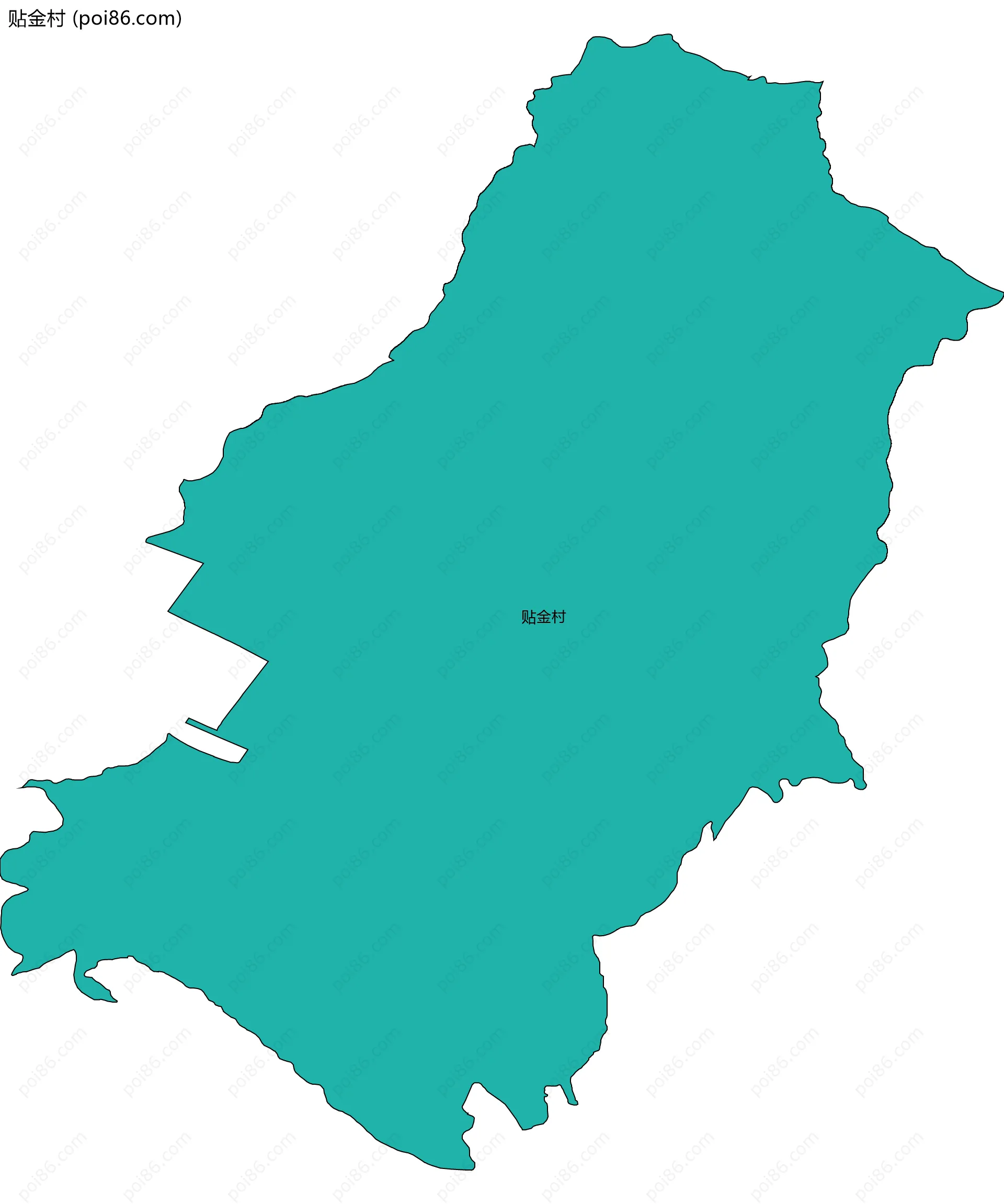 贴金村边界地图