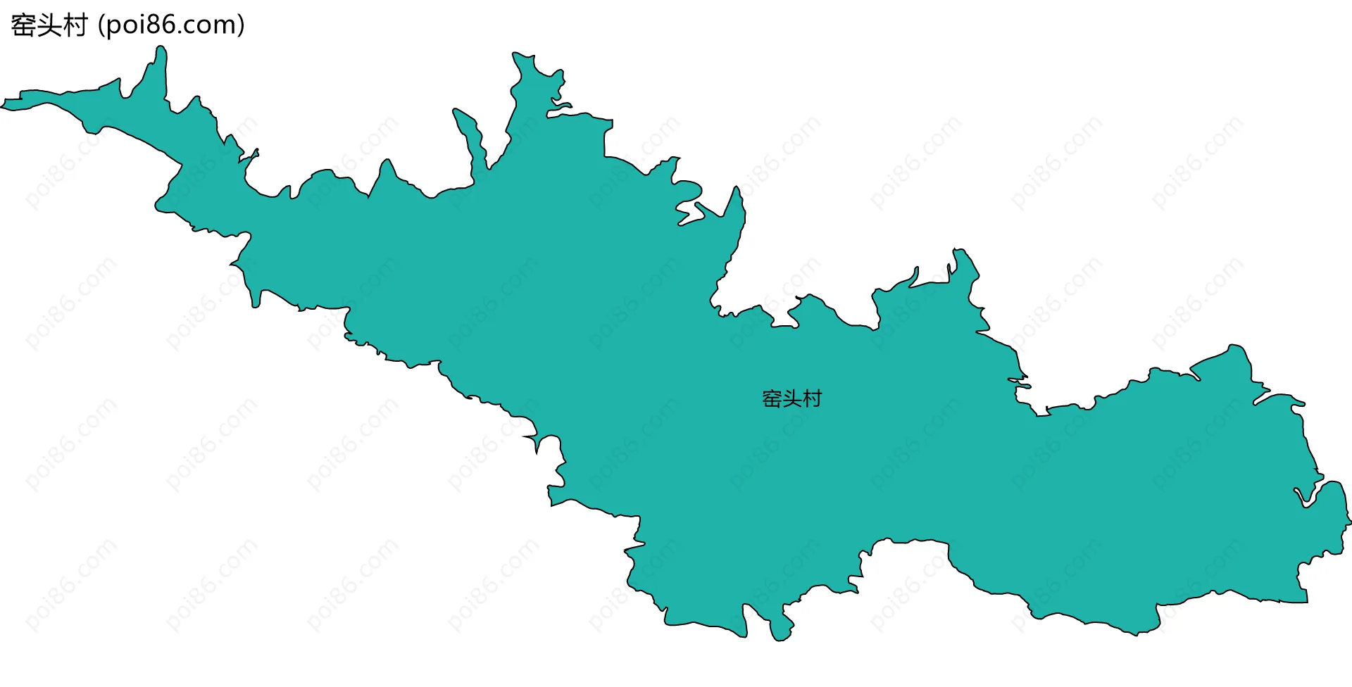 窑头村边界地图