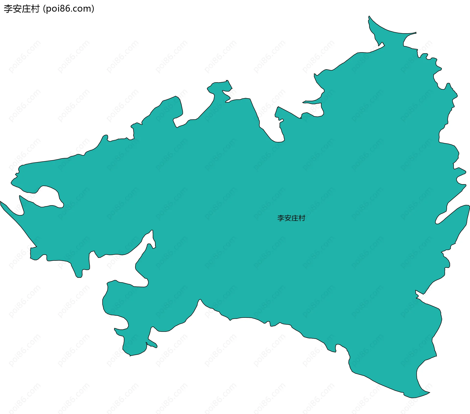 李安庄村边界地图
