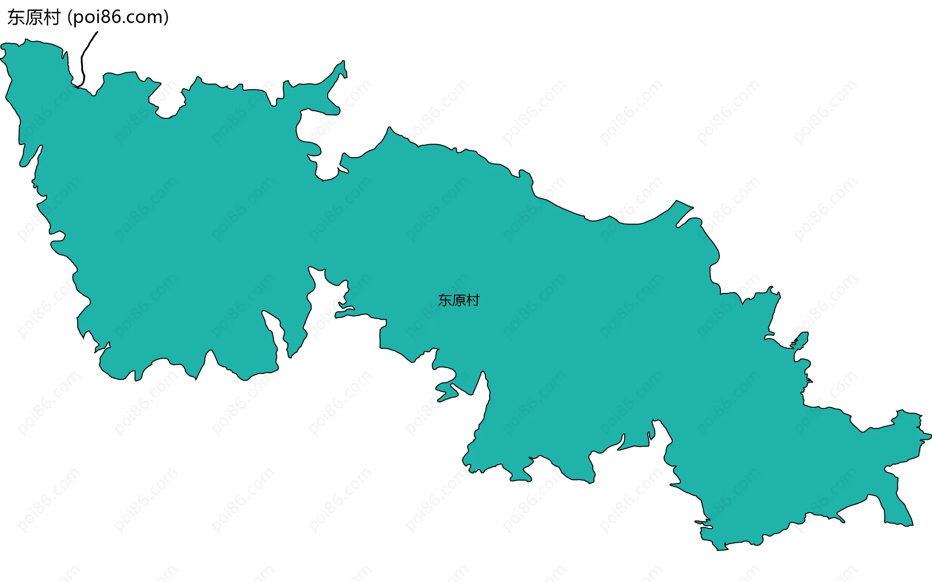 东原村边界地图