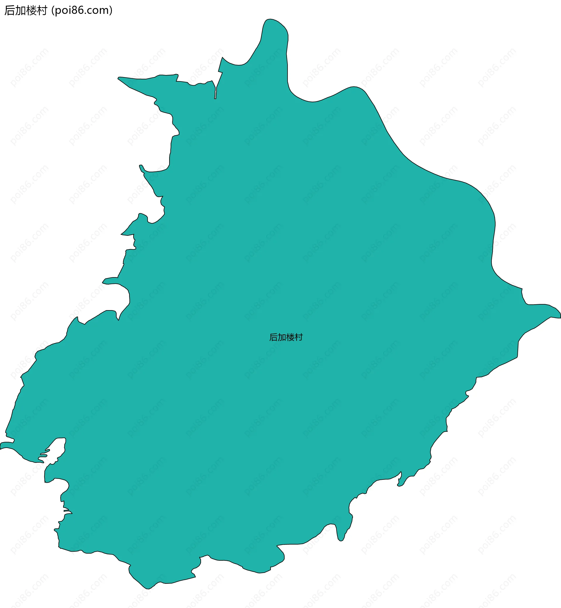 后加楼村边界地图