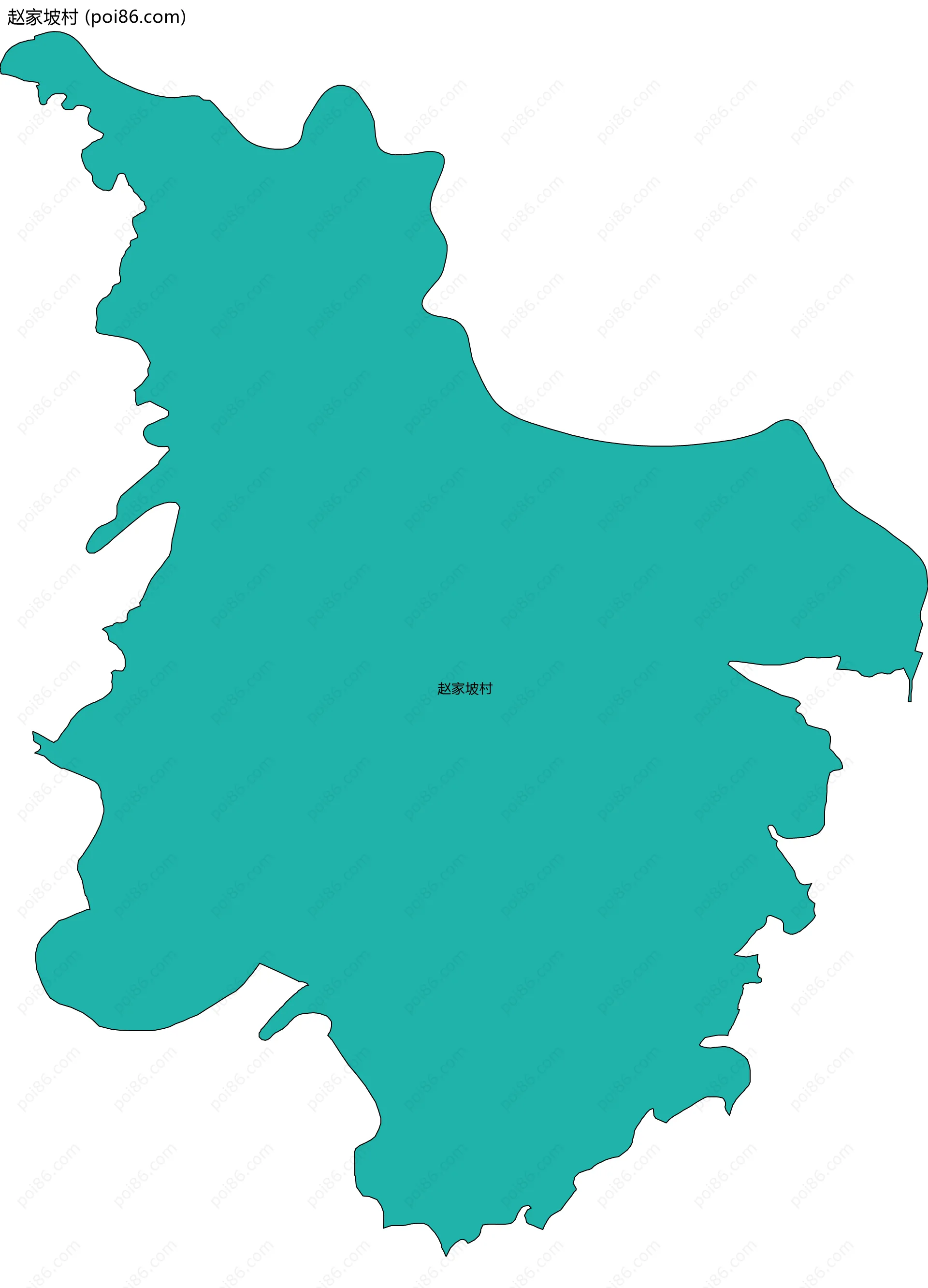 赵家坡村边界地图