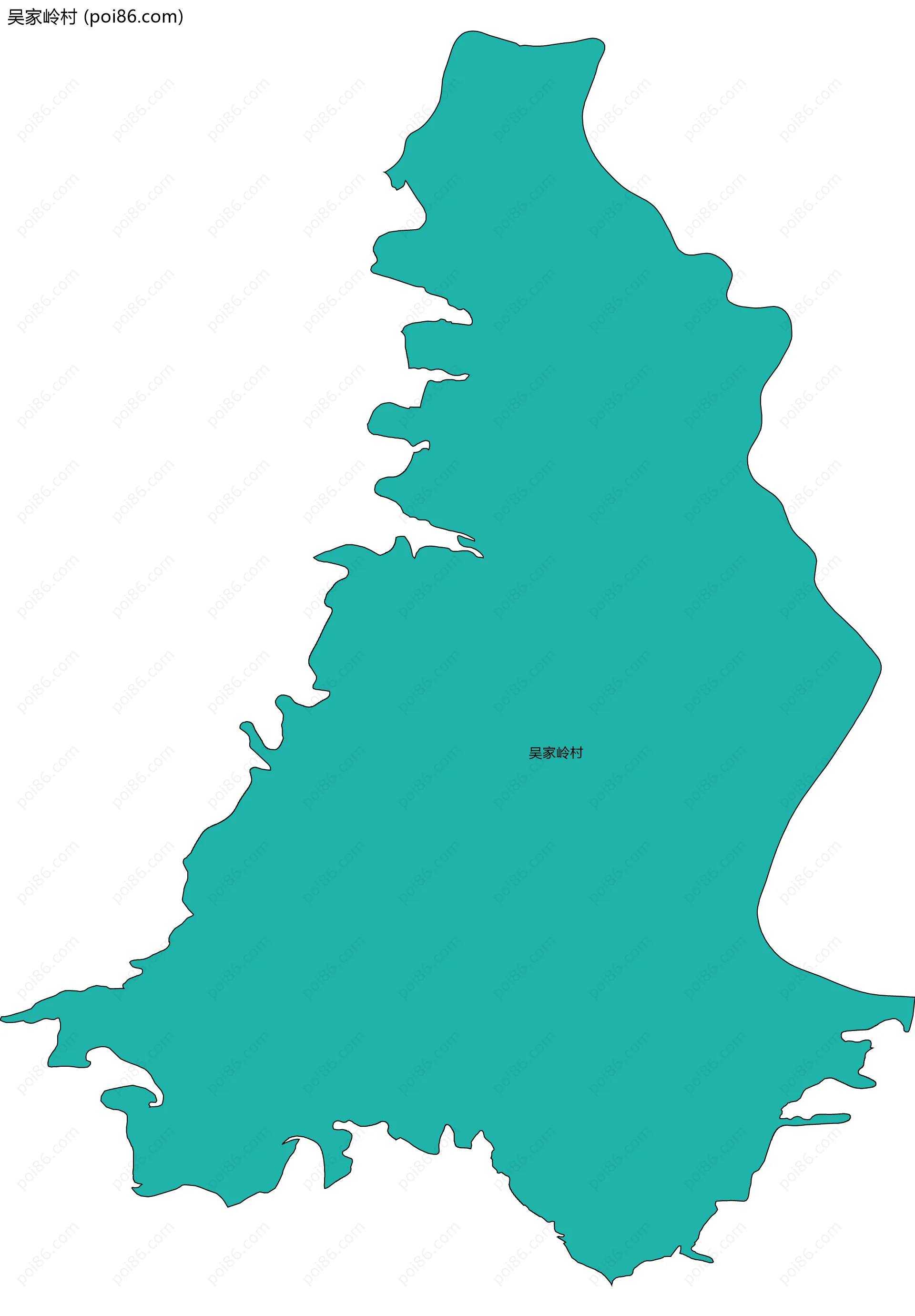 吴家岭村边界地图