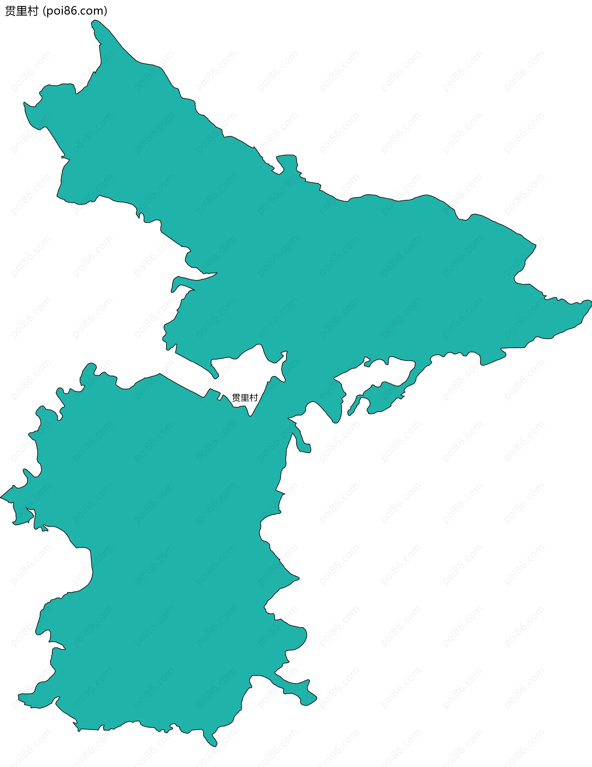 贯里村边界地图