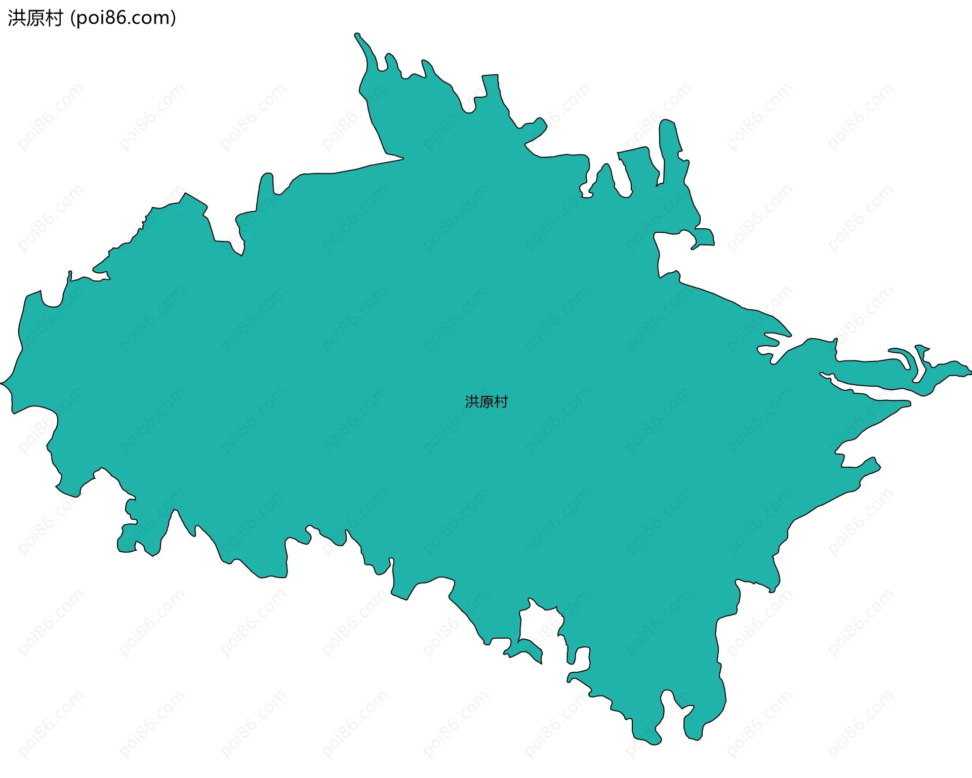 洪原村边界地图