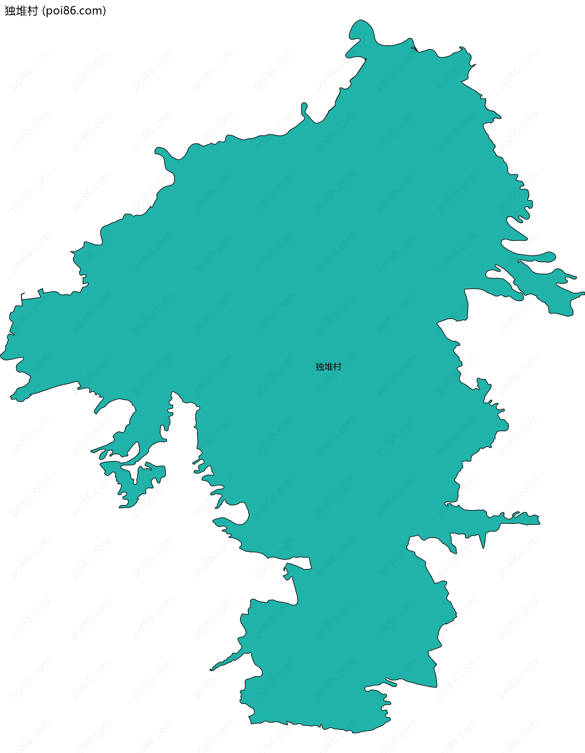 独堆村边界地图