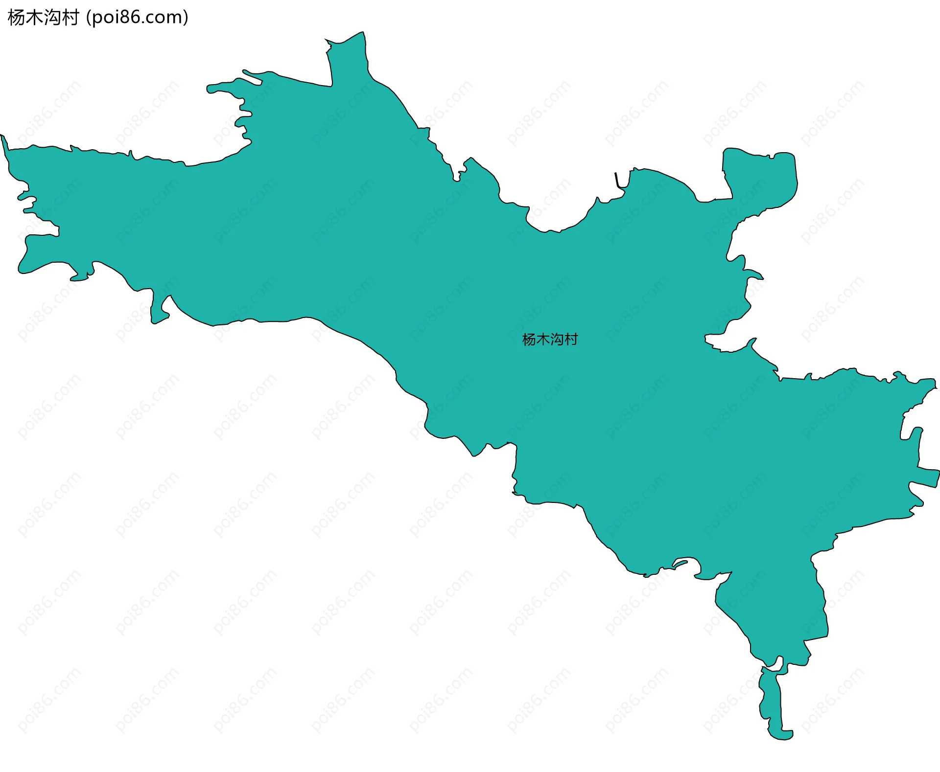 杨木沟村边界地图