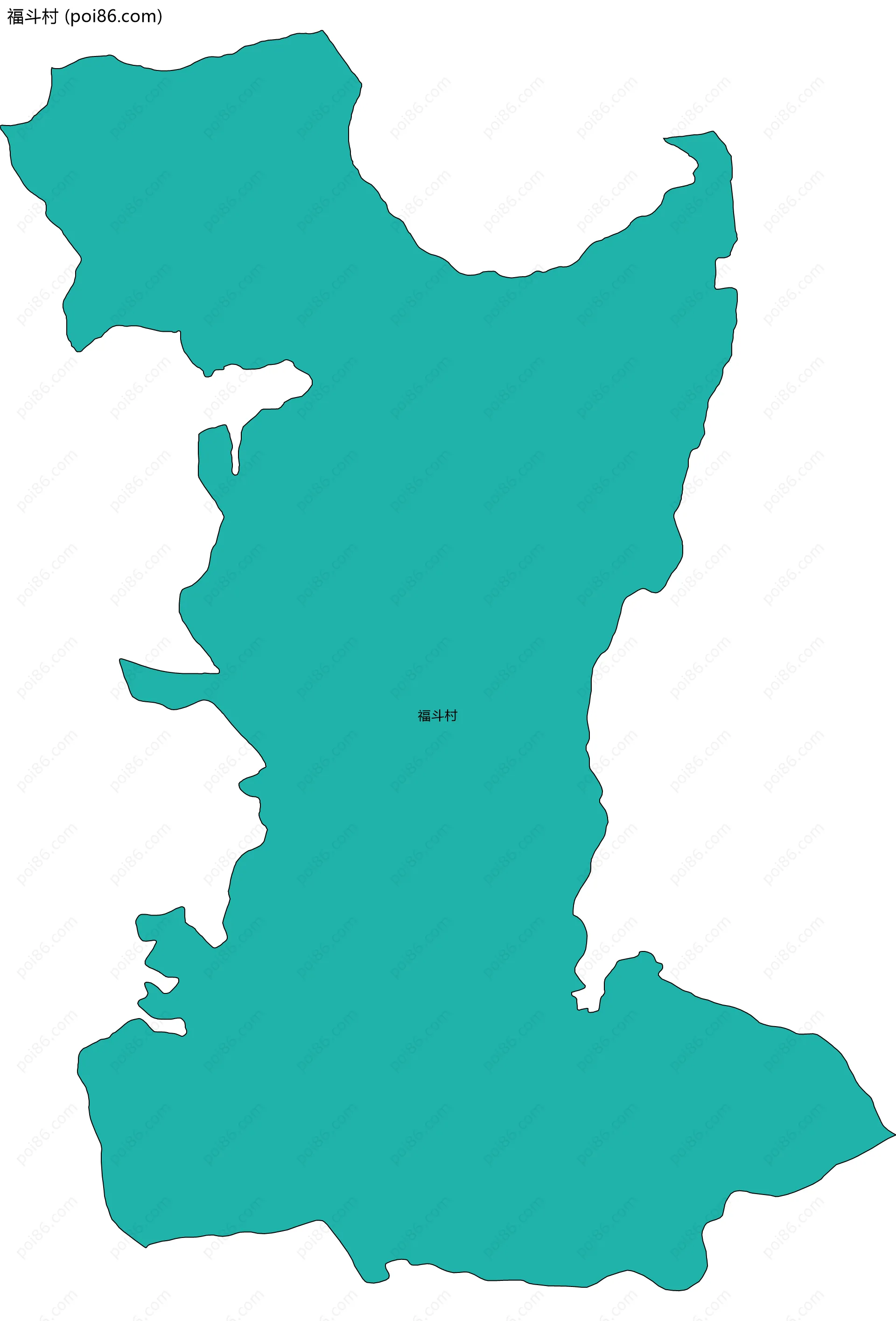 福斗村边界地图