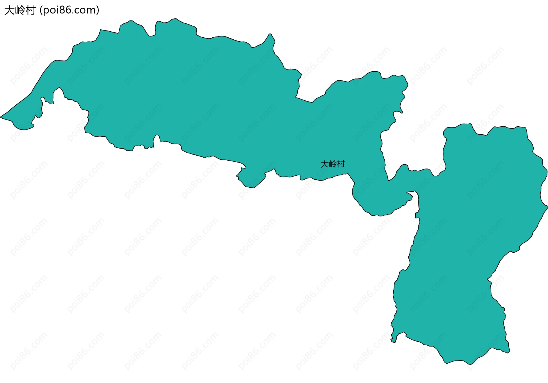 大岭村边界地图