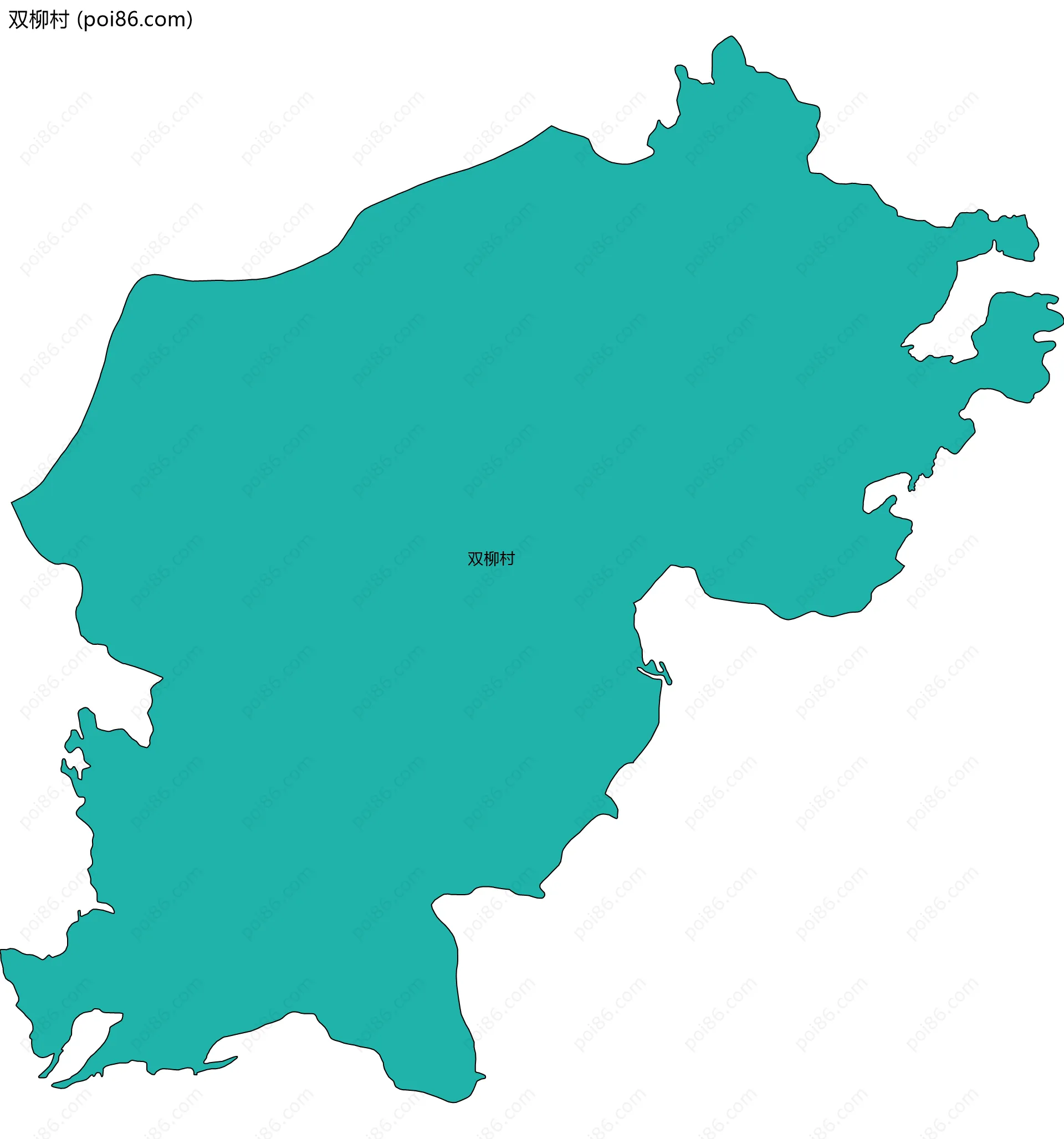 双柳村边界地图