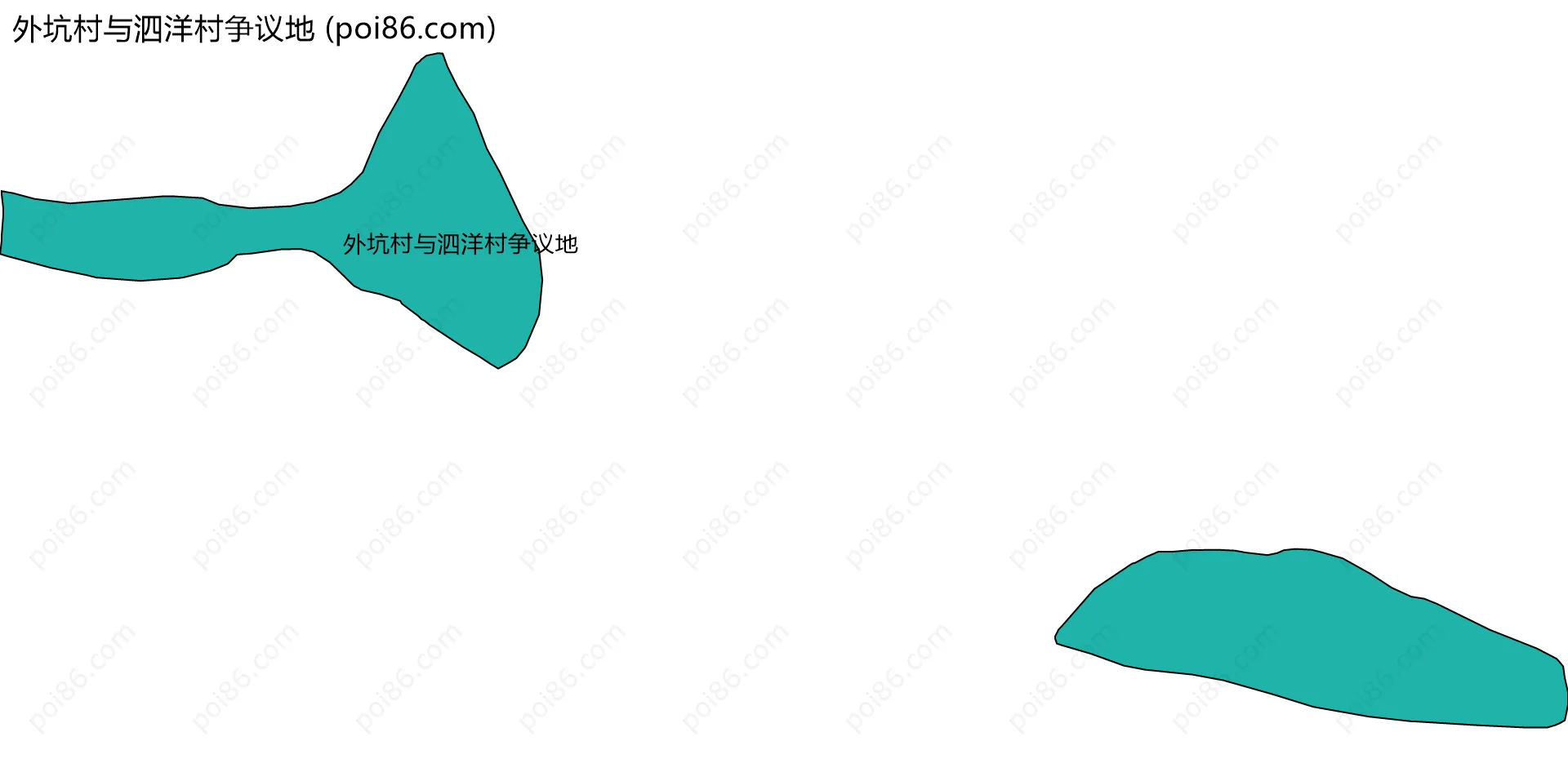 外坑村与泗洋村争议地边界地图