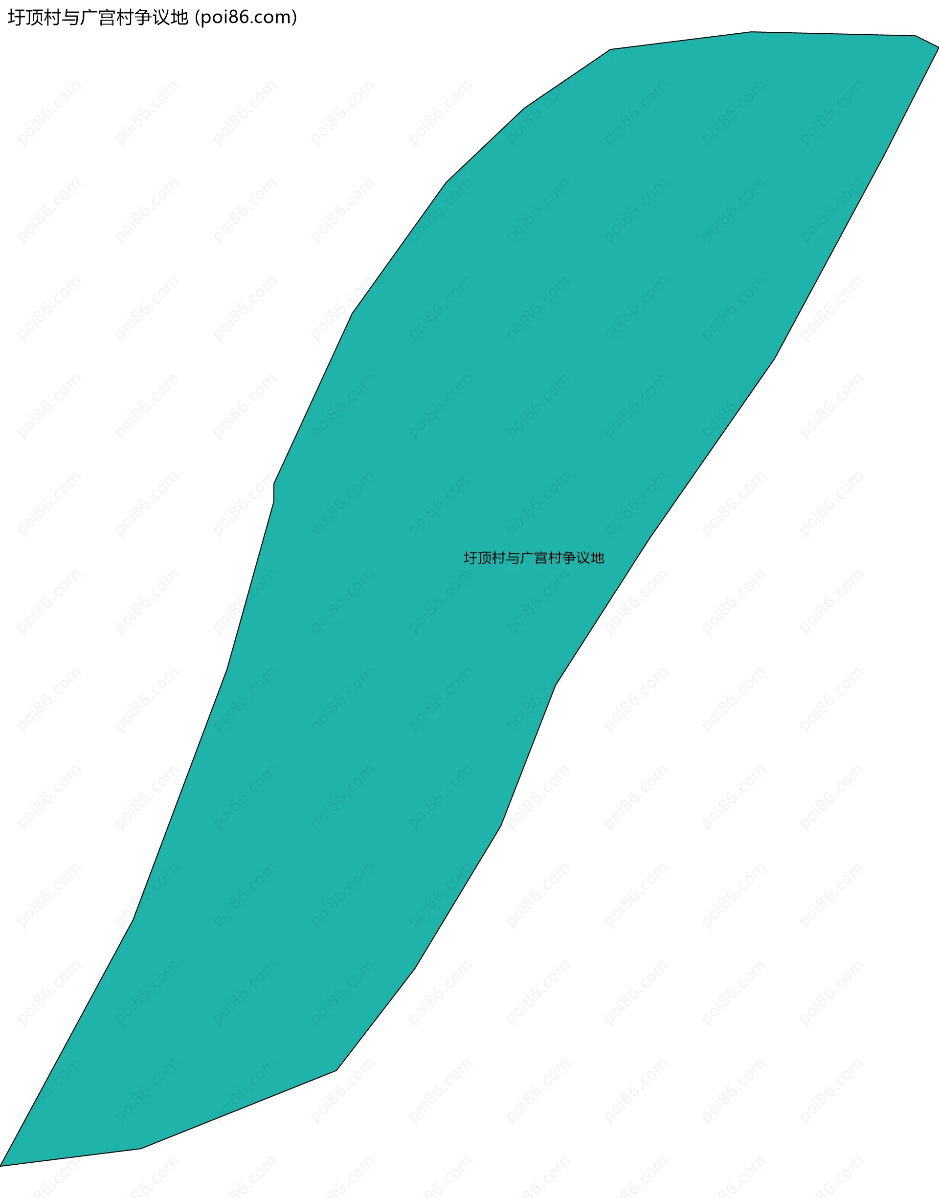 圩顶村与广宫村争议地边界地图