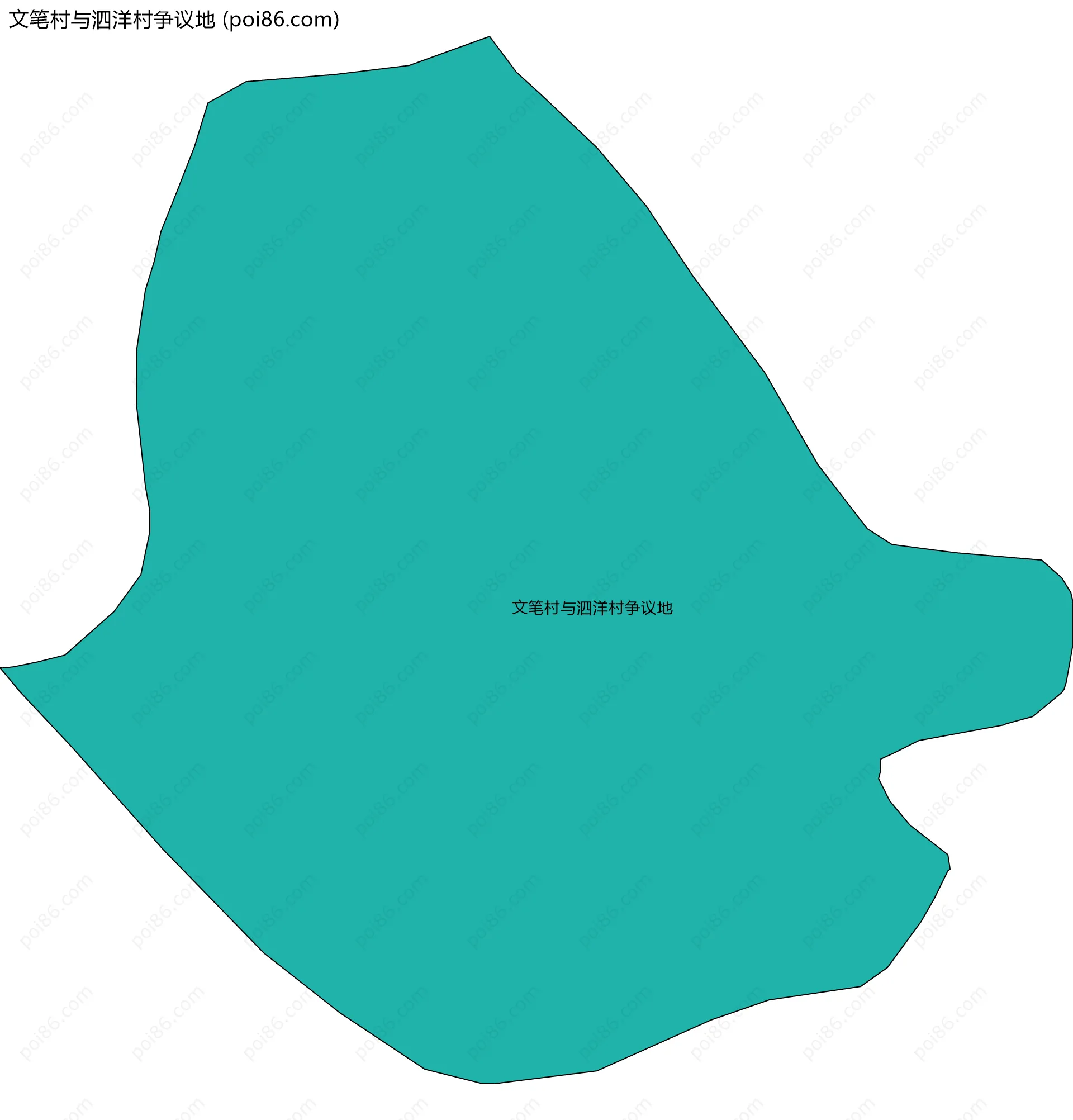 文笔村与泗洋村争议地边界地图