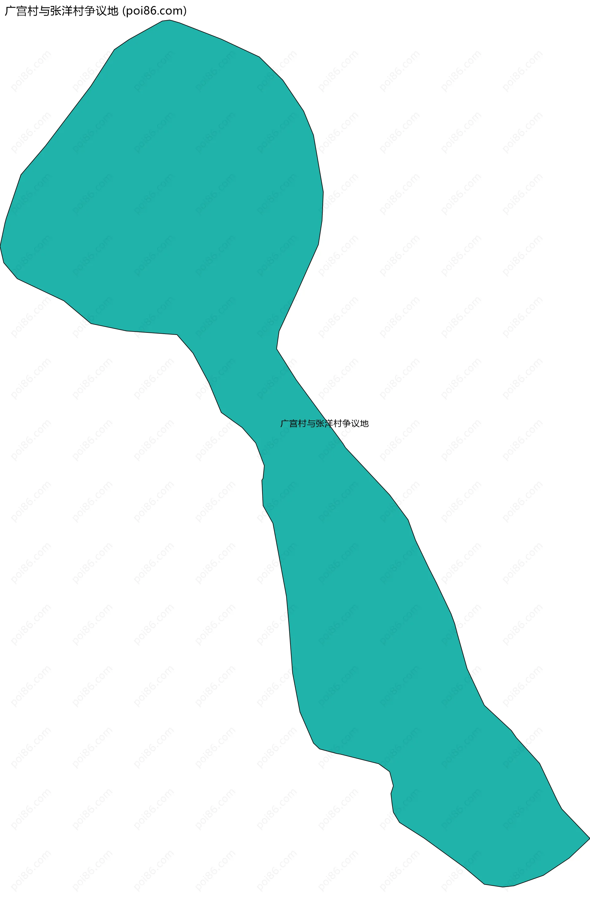 广宫村与张洋村争议地边界地图