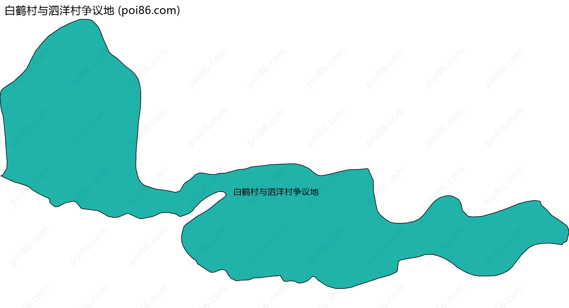白鹤村与泗洋村争议地边界地图