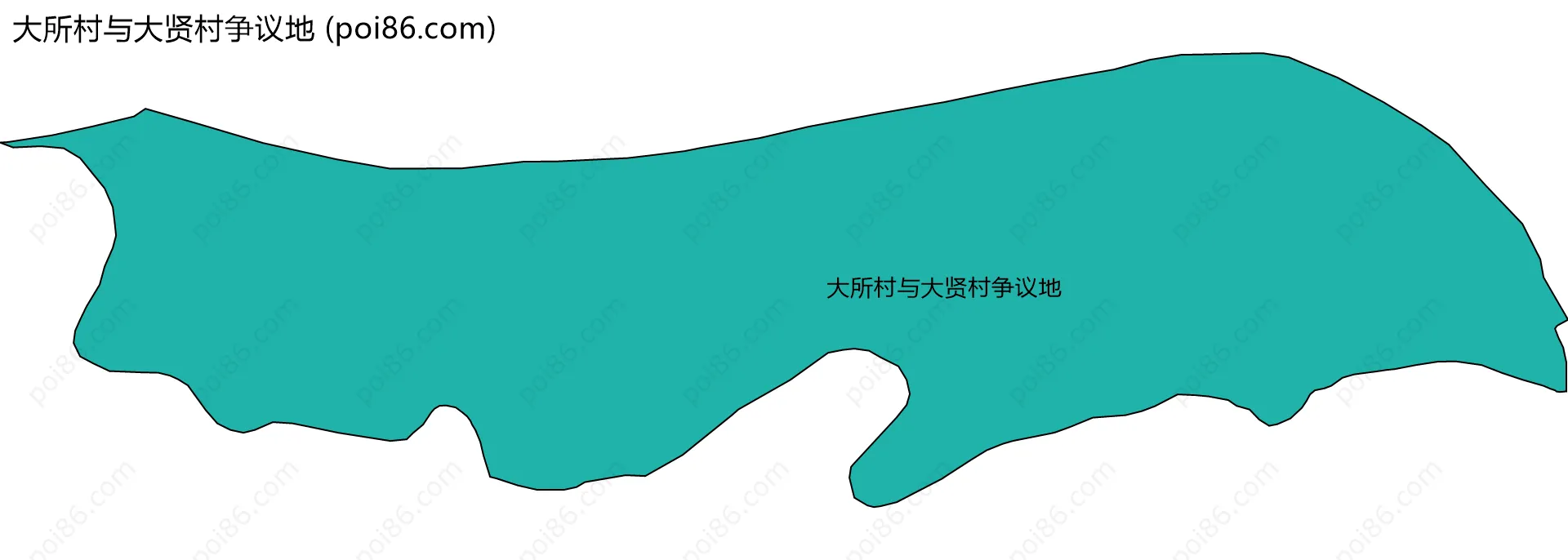 大所村与大贤村争议地边界地图