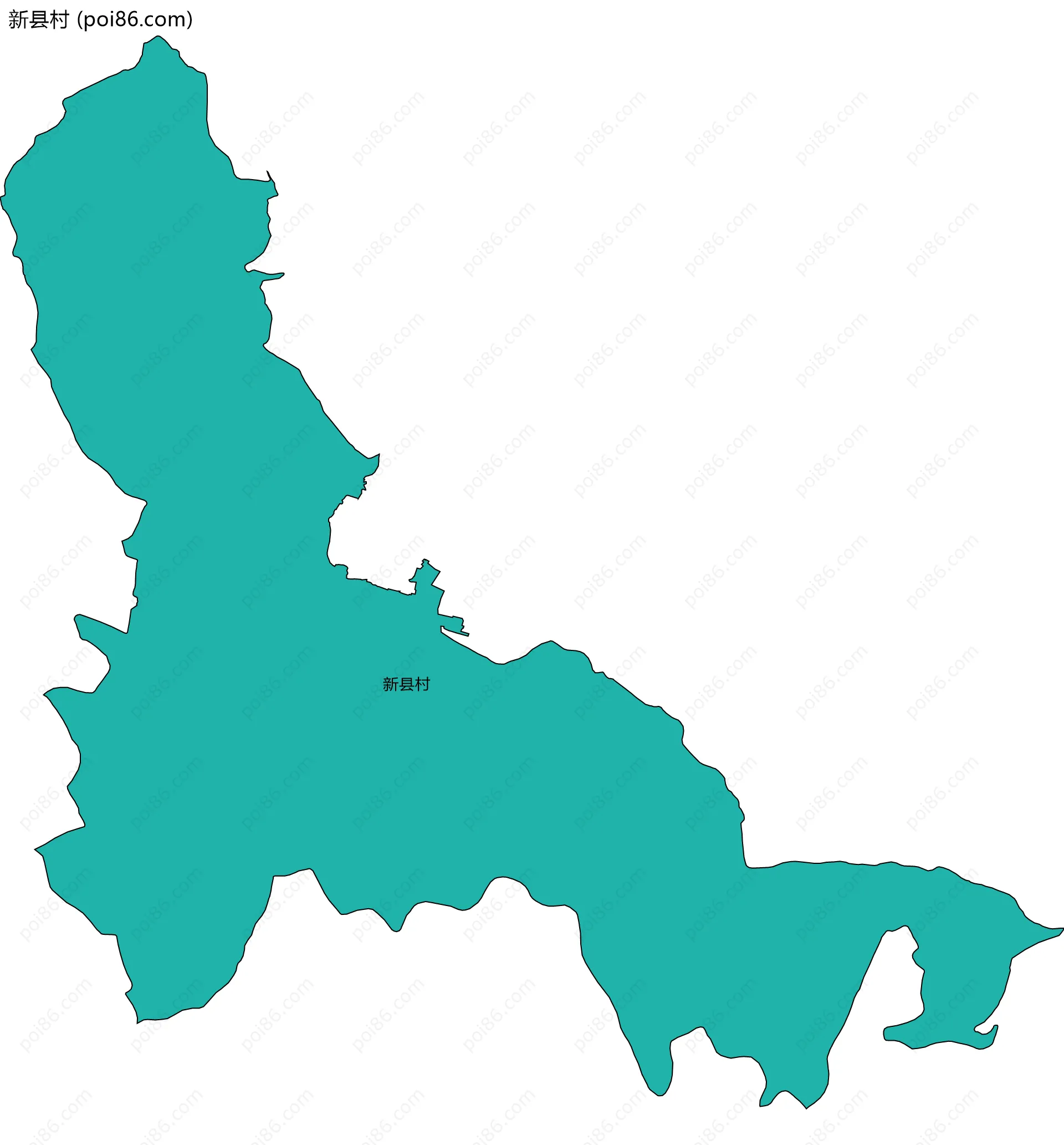 新县村边界地图