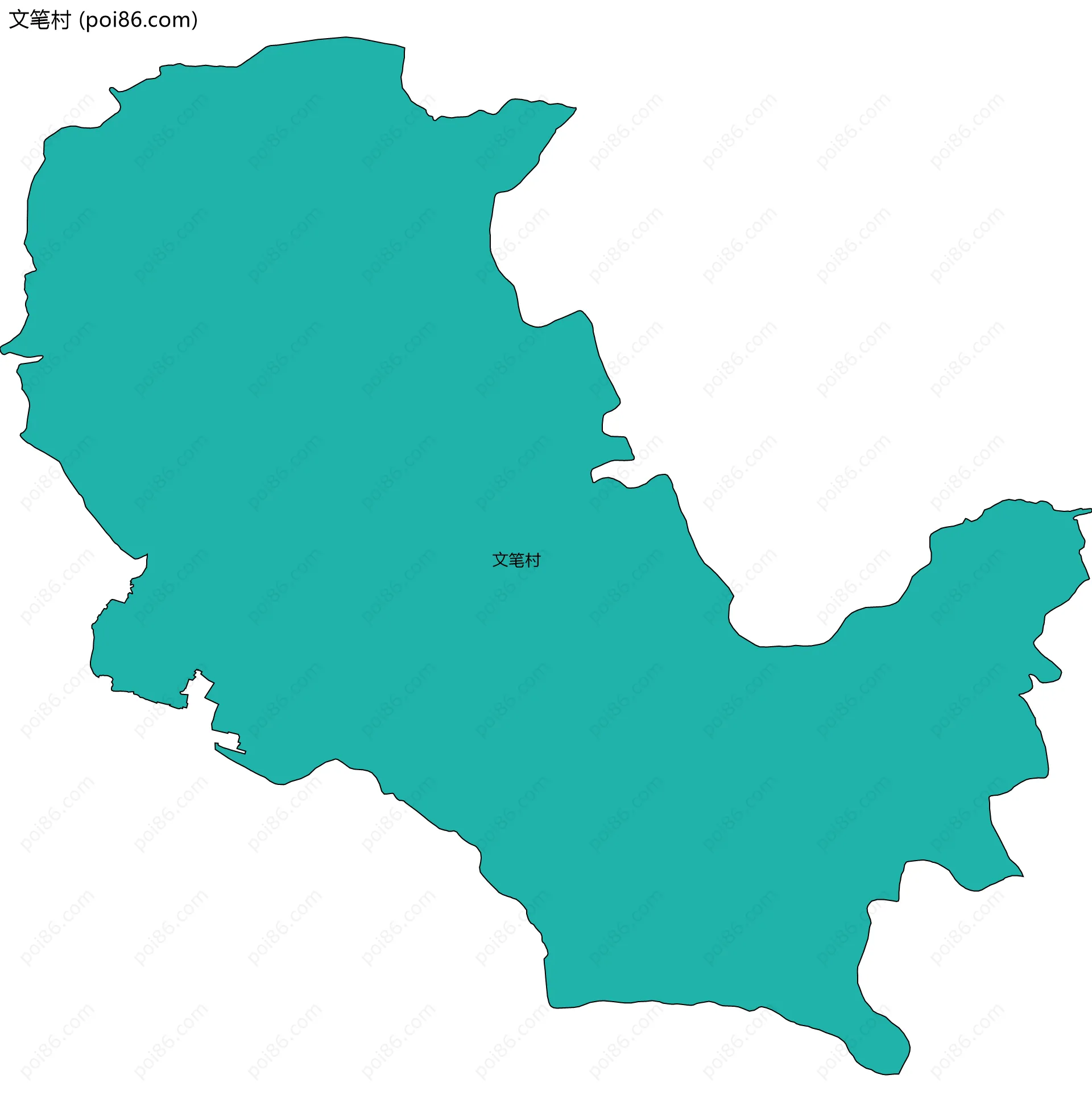 文笔村边界地图