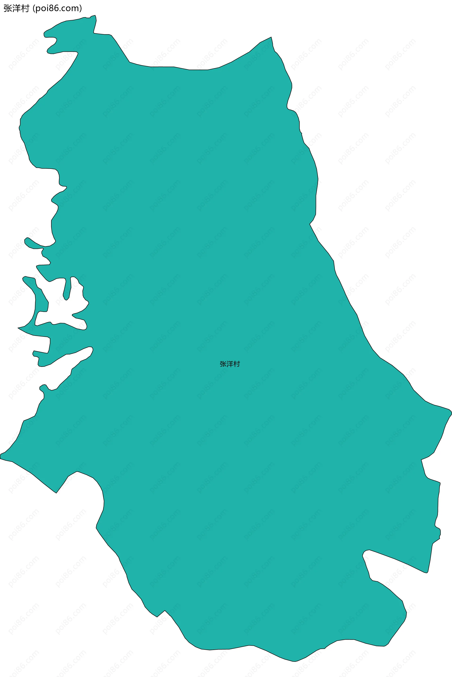 张洋村边界地图