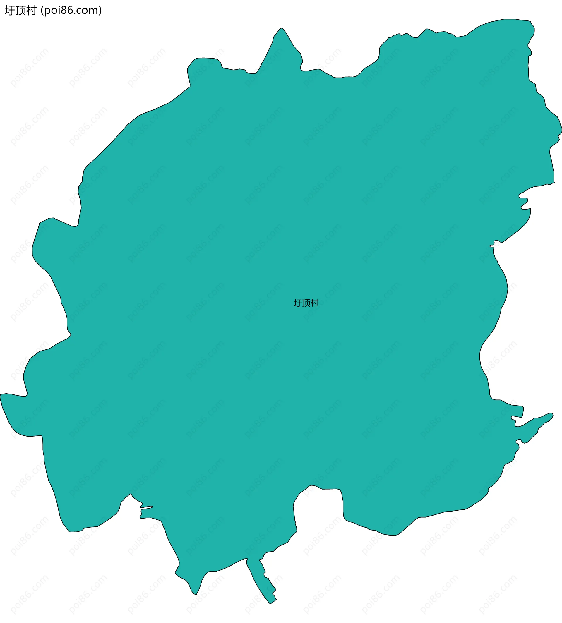 圩顶村边界地图