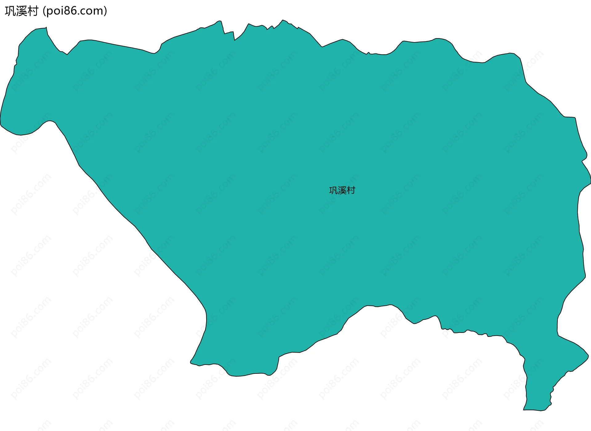 巩溪村边界地图