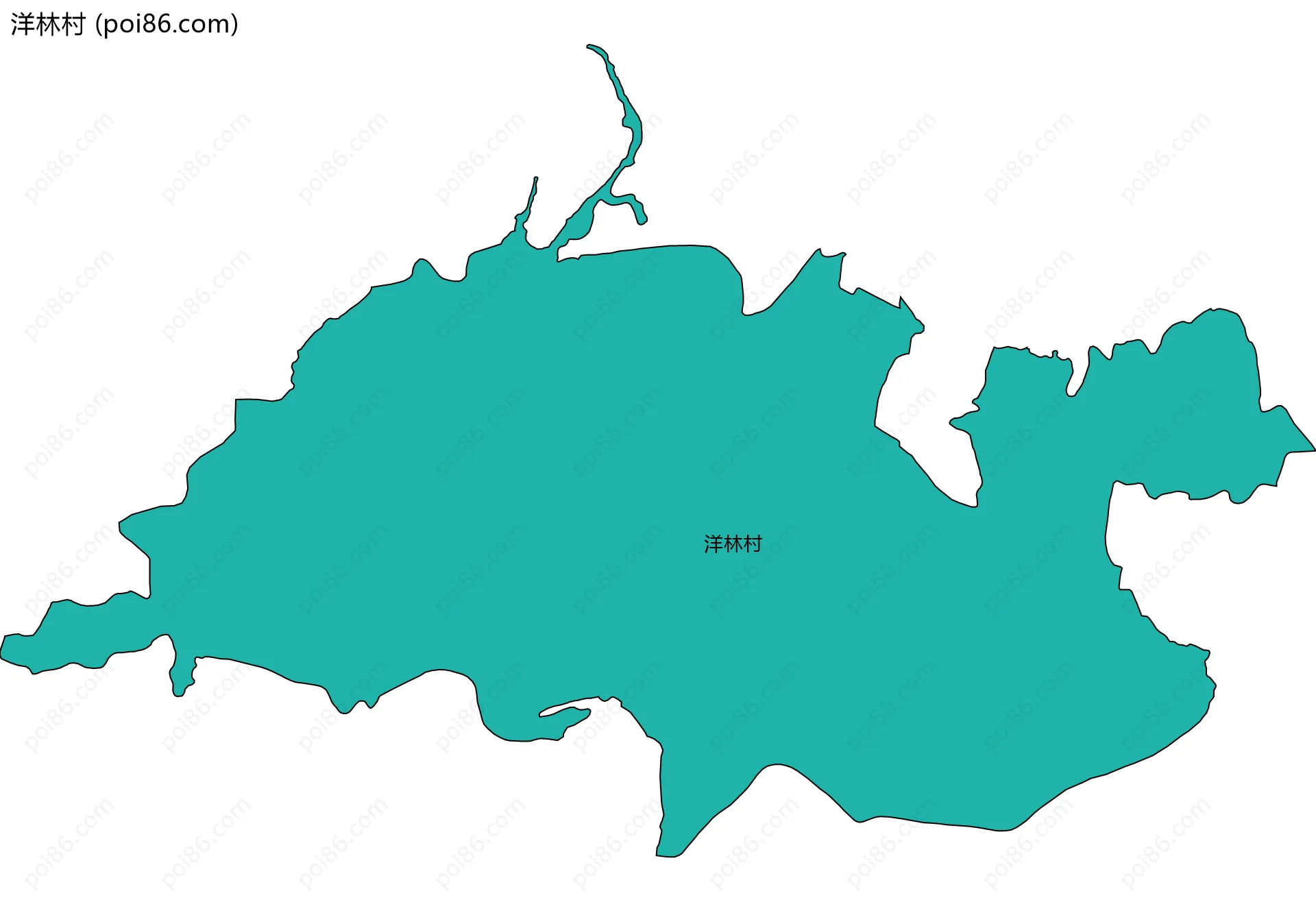洋林村边界地图