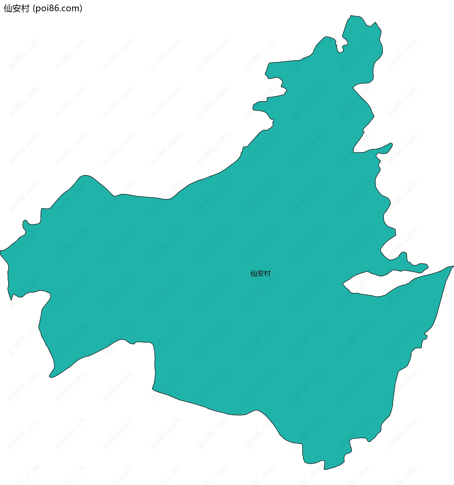 仙安村边界地图