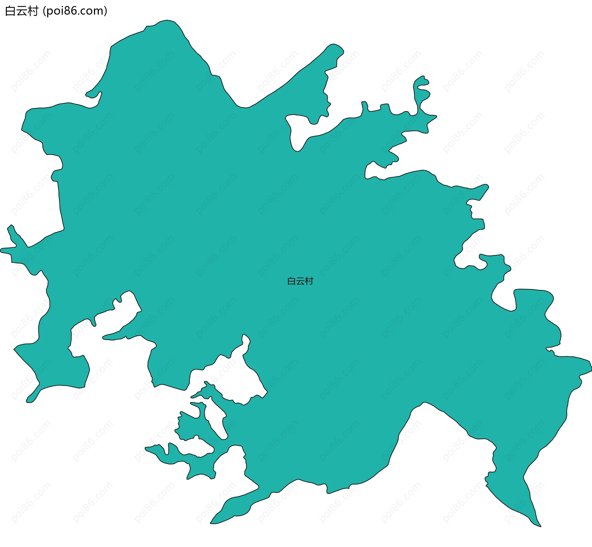 白云村边界地图