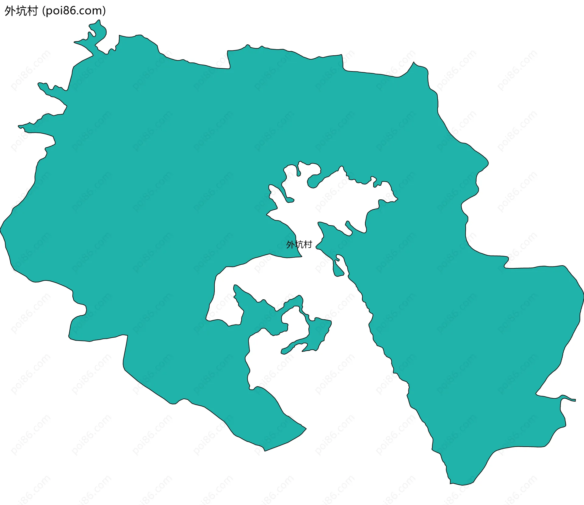 外坑村边界地图