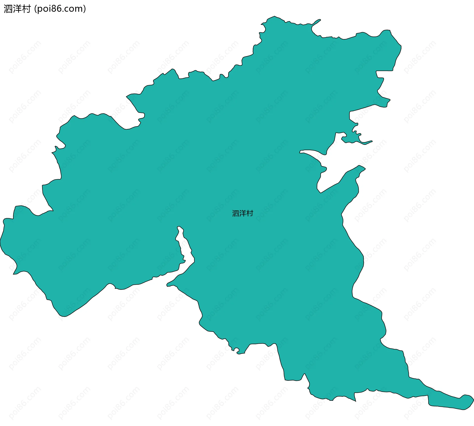 泗洋村边界地图