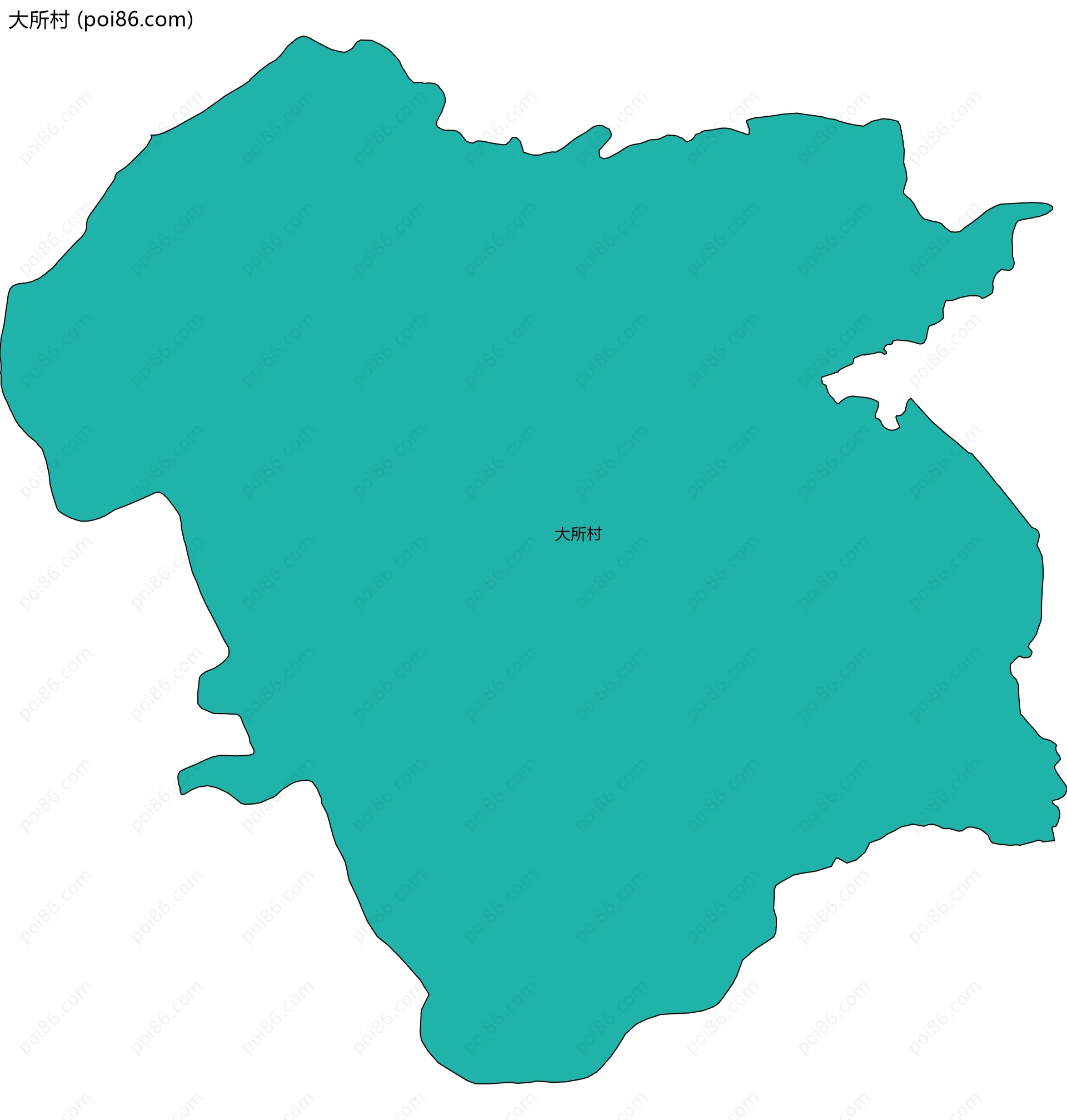 大所村边界地图