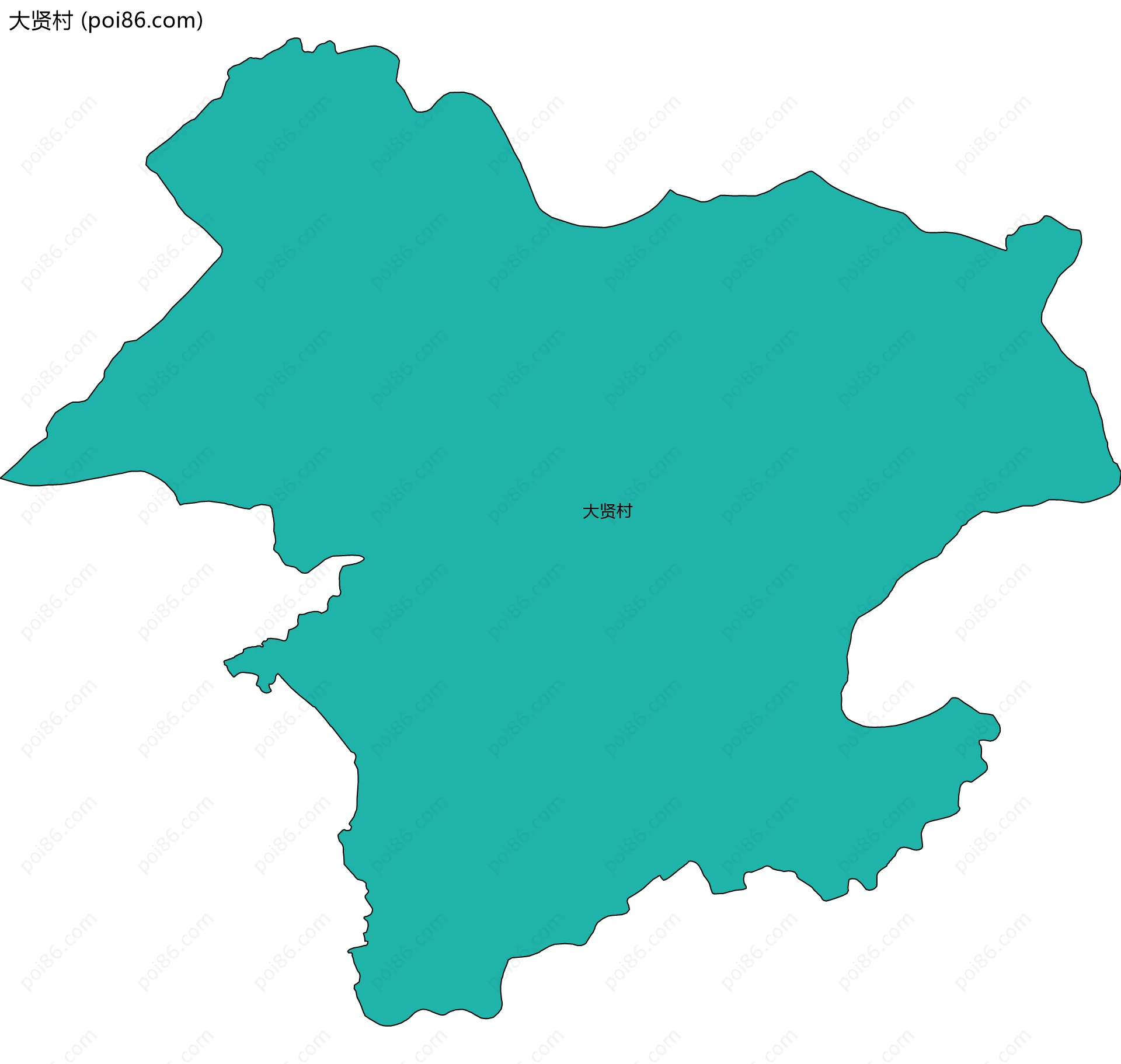 大贤村边界地图