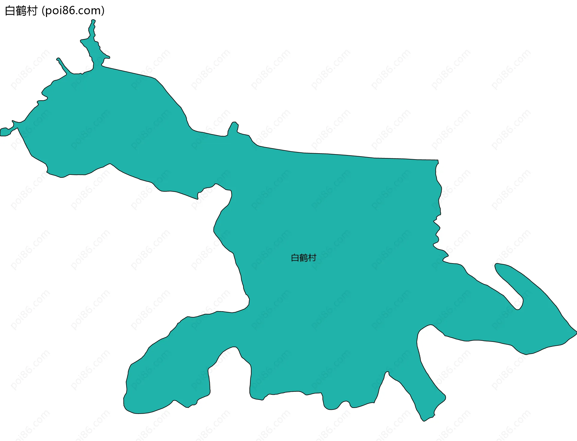 白鹤村边界地图